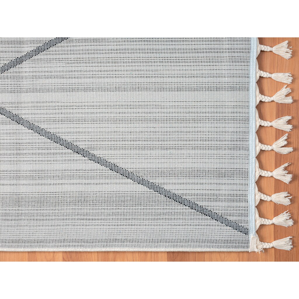 Myflair Möbel & Accessoires Hochflor-Teppich »Moroccan Pattern«, rechteckig, modern, marokkanisches Design, Rauten Muster, weich, mit Fransen