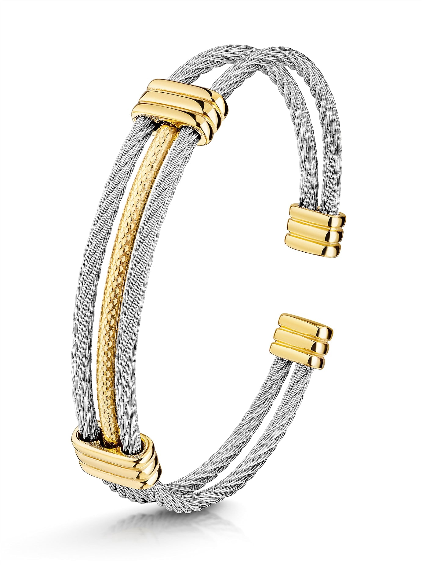 LADY Damen Armreif, Edelstahl, gold, Edelstahl, Armbänder