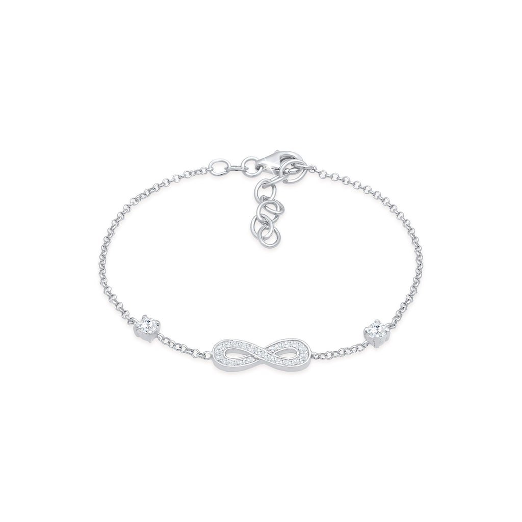 Nenalina Armband »Infinity Unendlichkeit Zirkonia 925 Silber«