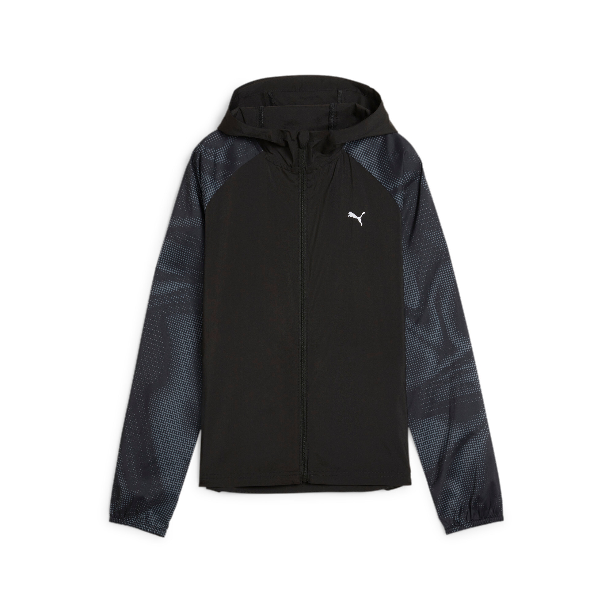 PUMA Laufjacke "RUN FAVORITE AOP WOVEN JACKET W", mit Kapuze