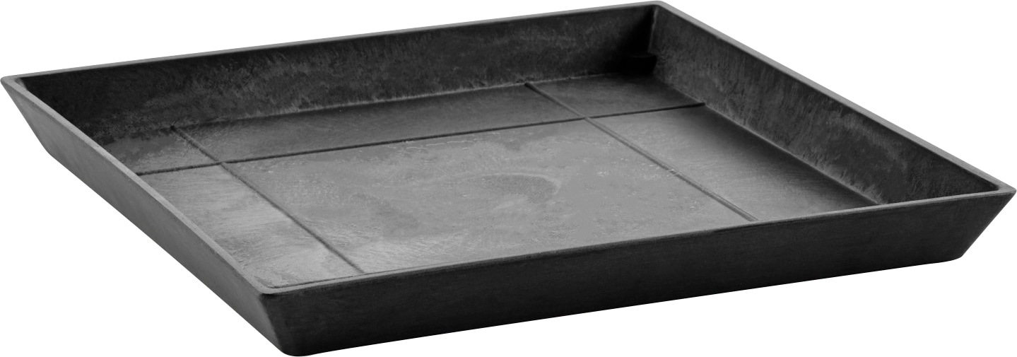 ECOPOTS Blumentopfuntersetzer "SQUARE SAUCER Dark Grey", BxTxH: 43x43x3,5 cm