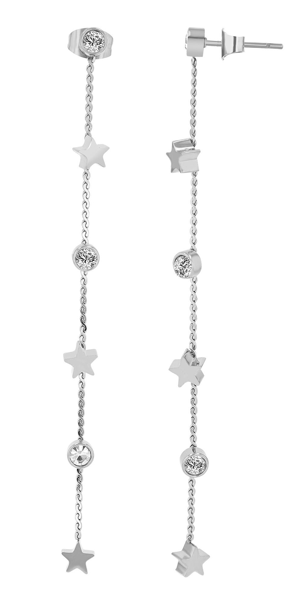 Adelia´s Paar Ohrhänger "Damen Ohrringe – Ohrstecker aus Edelstahl mit Stra günstig online kaufen