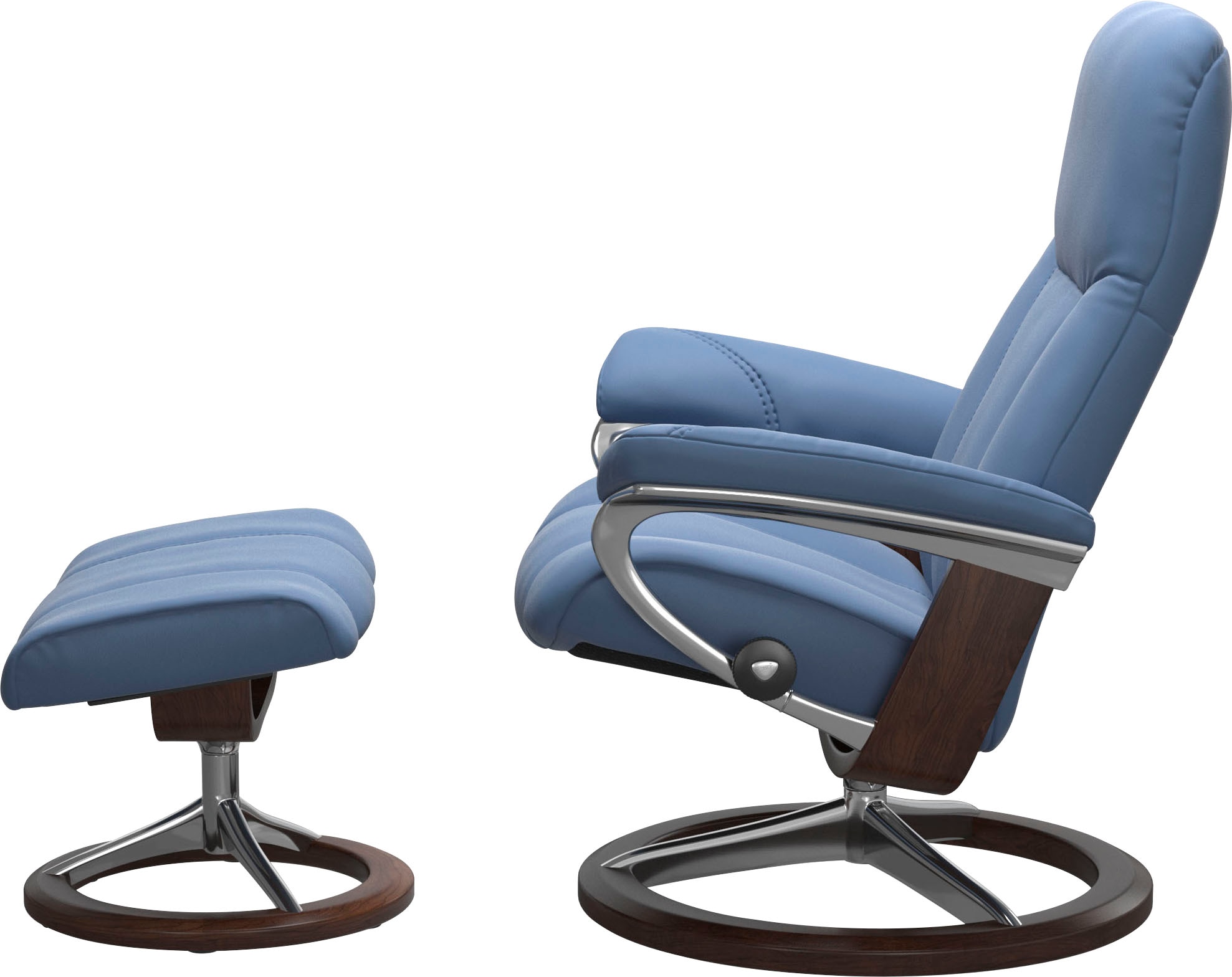 Stressless® Relaxsessel »Consul«, (Set, Relaxsessel mit Hocker), mit Hocker, mit Signature Base, Größe S, Gestell Eiche