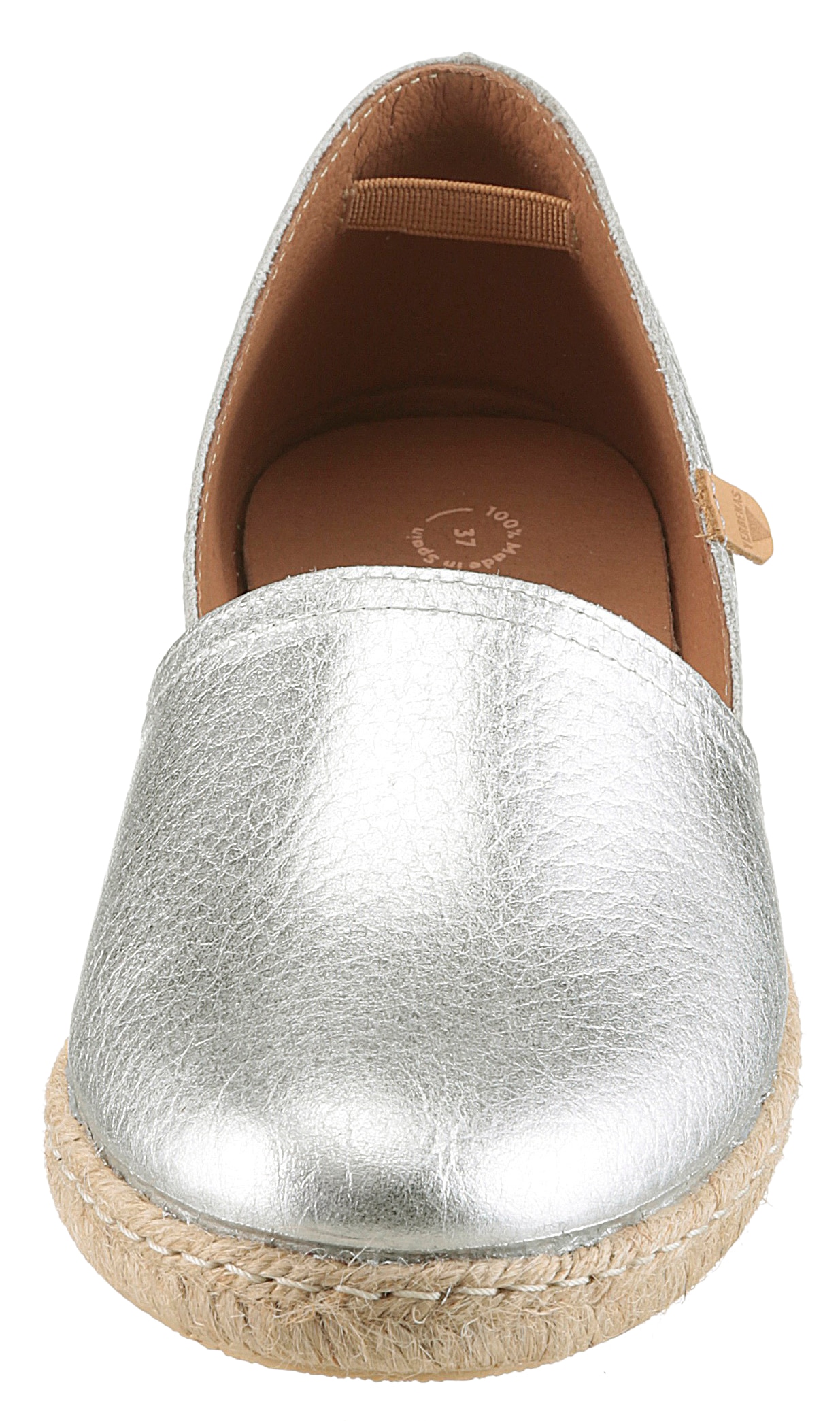 VERBENAS Espadrille »CARMEN NUCLEO METAL«, Slipper, Sommerschuh, Strandschuh im Metallic Look