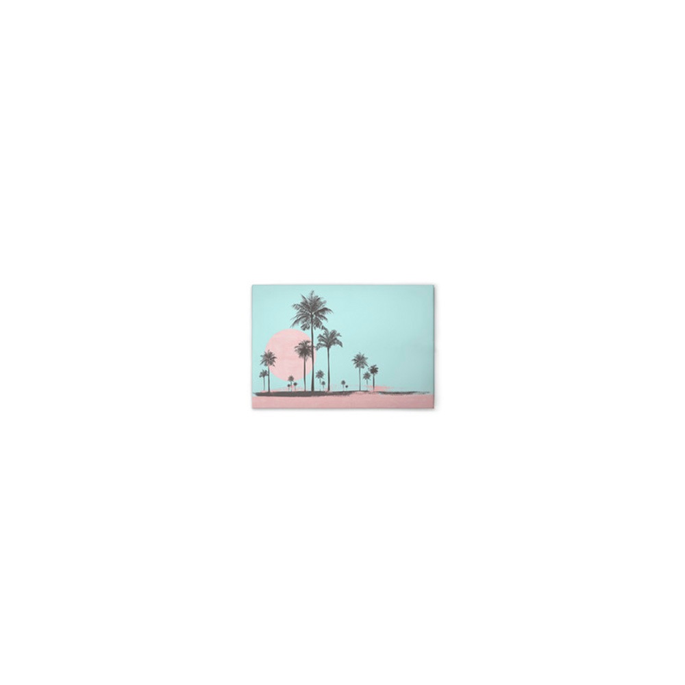 A.S. Création Leinwandbild "Miami Beach Sun 1 - Wandbild Blau Rosa Keilrahm günstig online kaufen