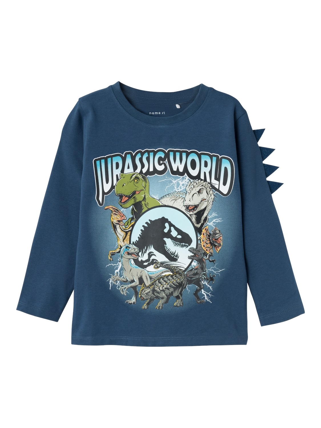 Name It Langarmshirt »NMMJOLLY JURASSIC LS TOP NOOS SKY«, mit tollem Jurassic World-Frontmotiv