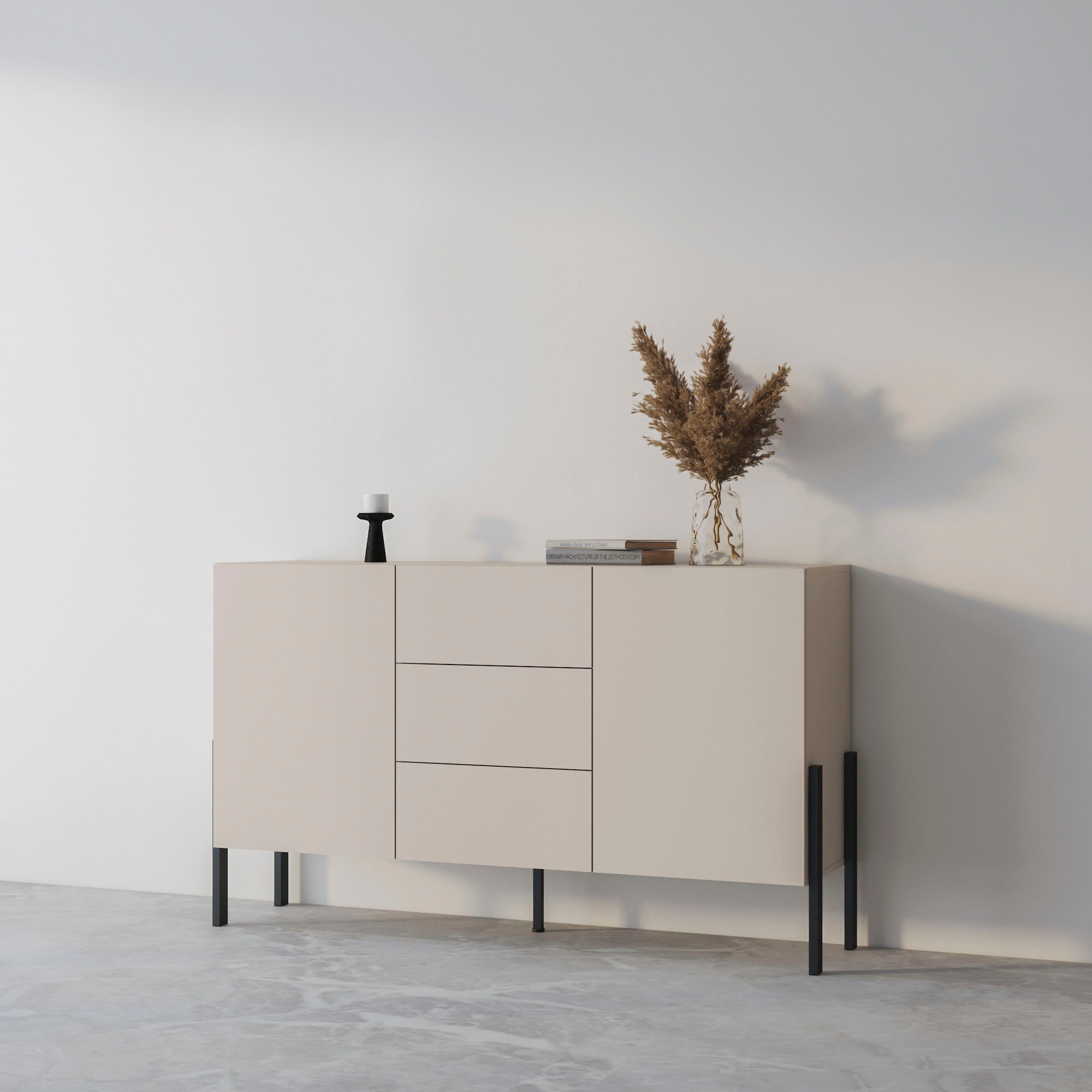 OTTO home Sideboard "Jukon, Breite 150 bzw.180 cm, moderne grifflose Kommod günstig online kaufen