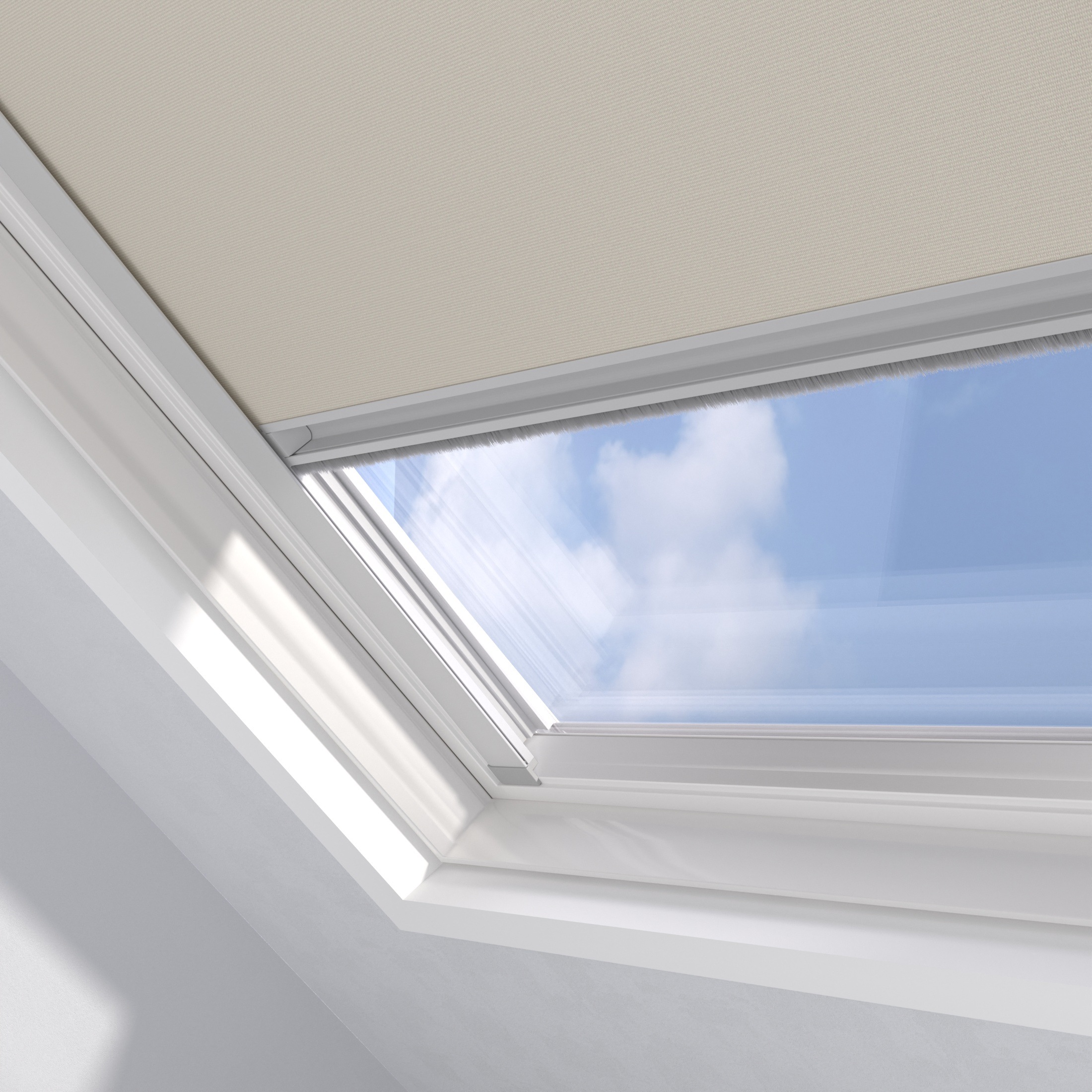 OTTO home Verdunklungsrollo »Sky-Dachfensterrollo« verdunkelnd energiesparend mit Bohren in Führungsschienen mit Kassette und Seitenprofilen