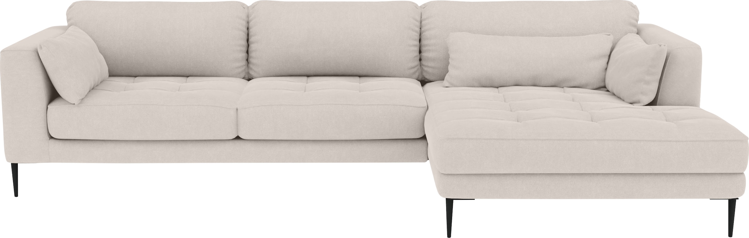 TRENDMANUFAKTUR Ecksofa »Luzi, wahlweise mit Schlaffunktion & Bettkasten. OTTOs Choice, L-Form«, Designsofa mit tollem Sitzkomfort, Metallfüße schwarz, Breite 280 cm