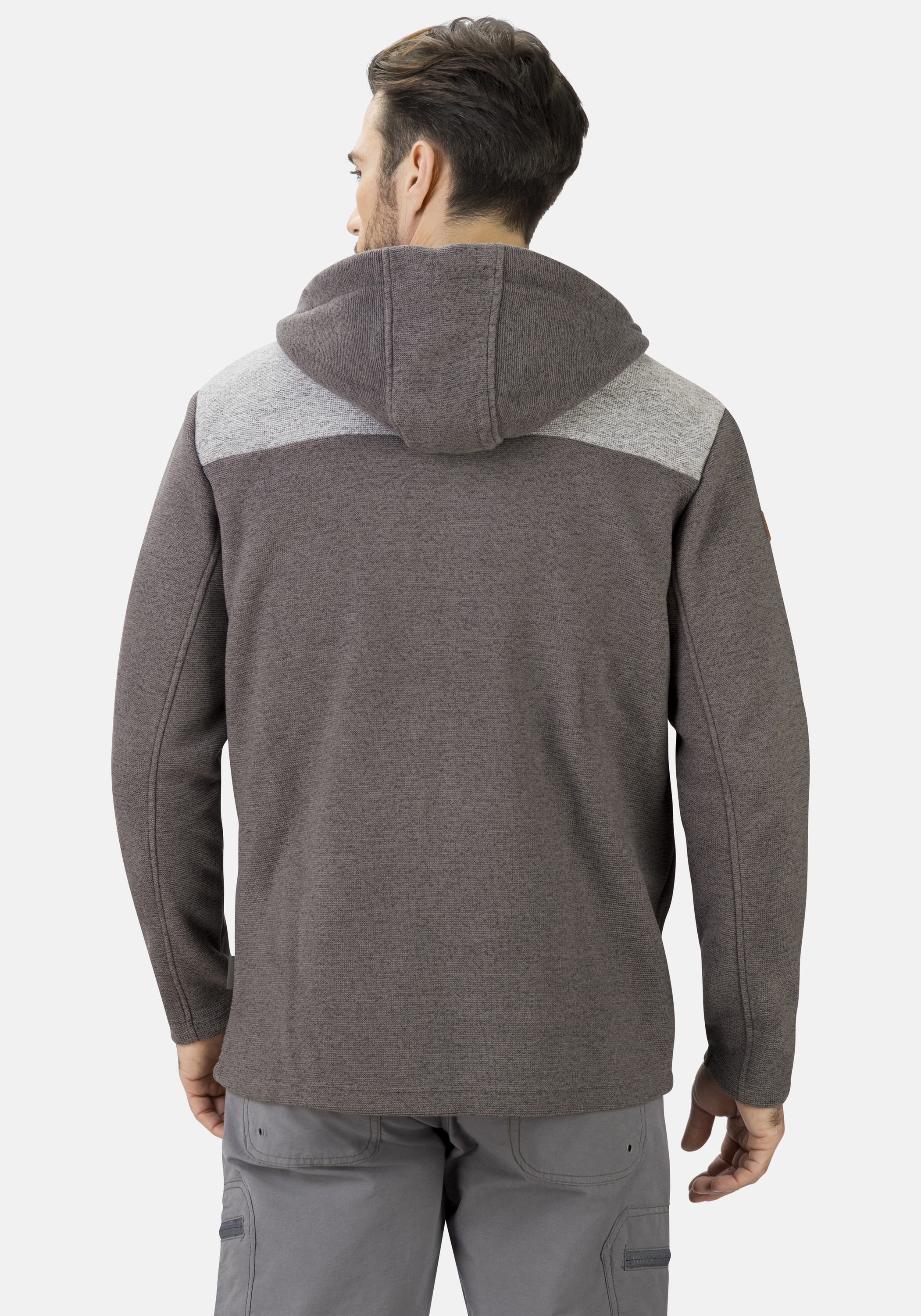 HERO by John Medoox Fleecejacke »Hero by John Medoox Hoodie Strick- Fleecejacke«, fleece Straight Fit Casual Atmungsaktiv für Herren