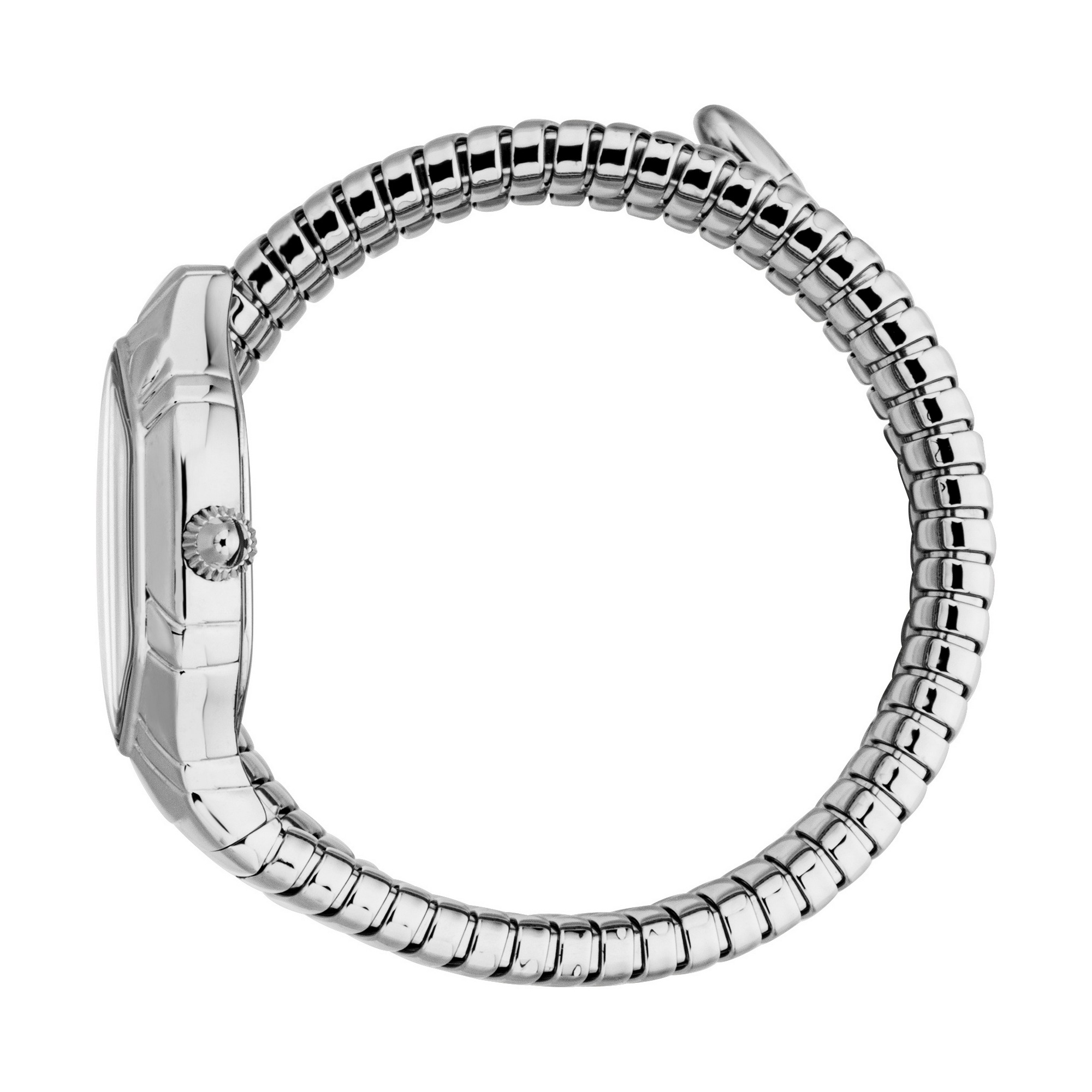 Just Cavalli Time Quarzuhr »Signature Snake« Armbanduhr, Edelstahlarmband, analog, Kristallsteine