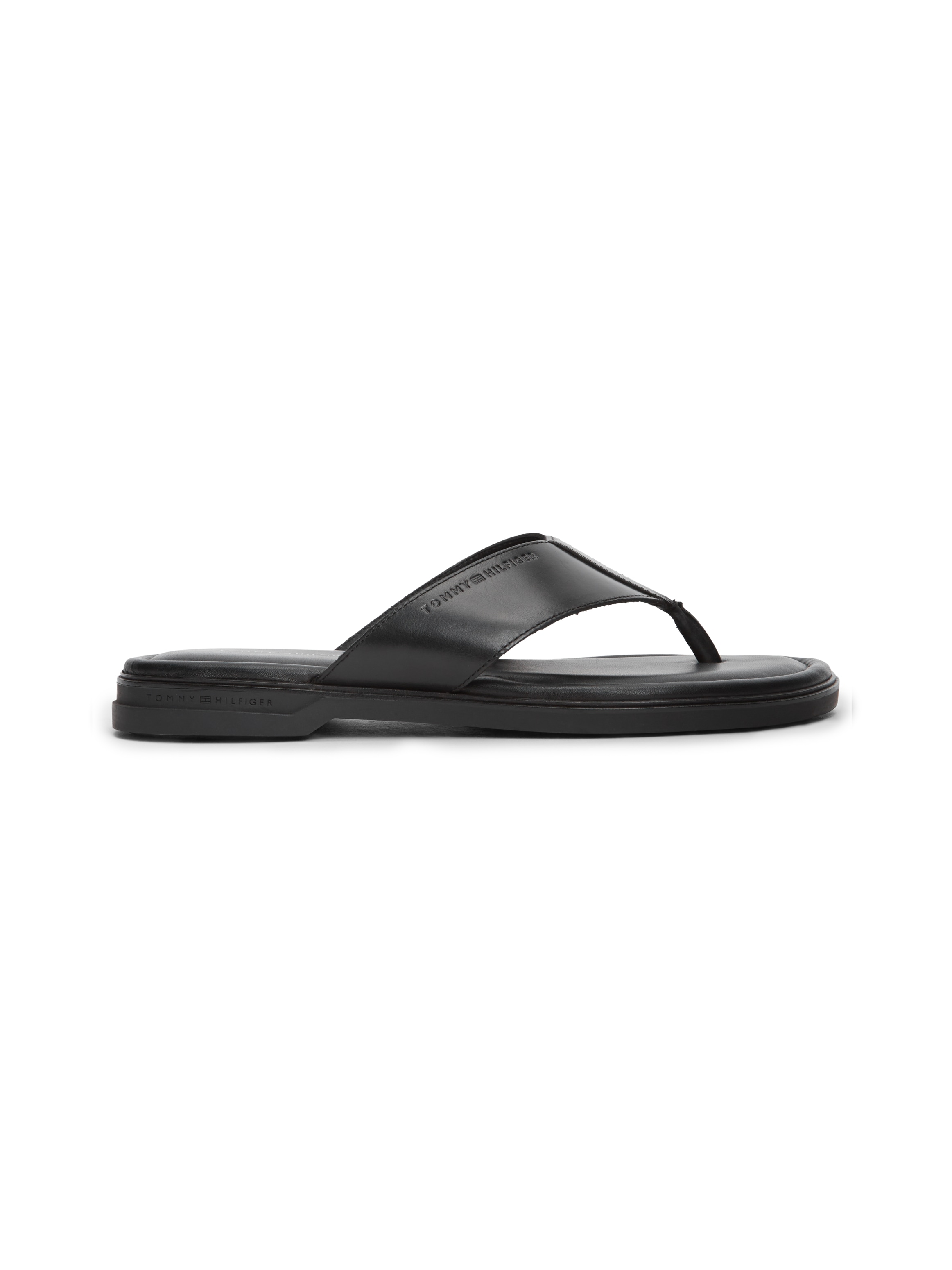 Tommy Hilfiger Zehentrenner »PREMIUM COMFORT LTH TOE SANDAL«  Flats, Sommerschuh mit seitlicher Logoprägung