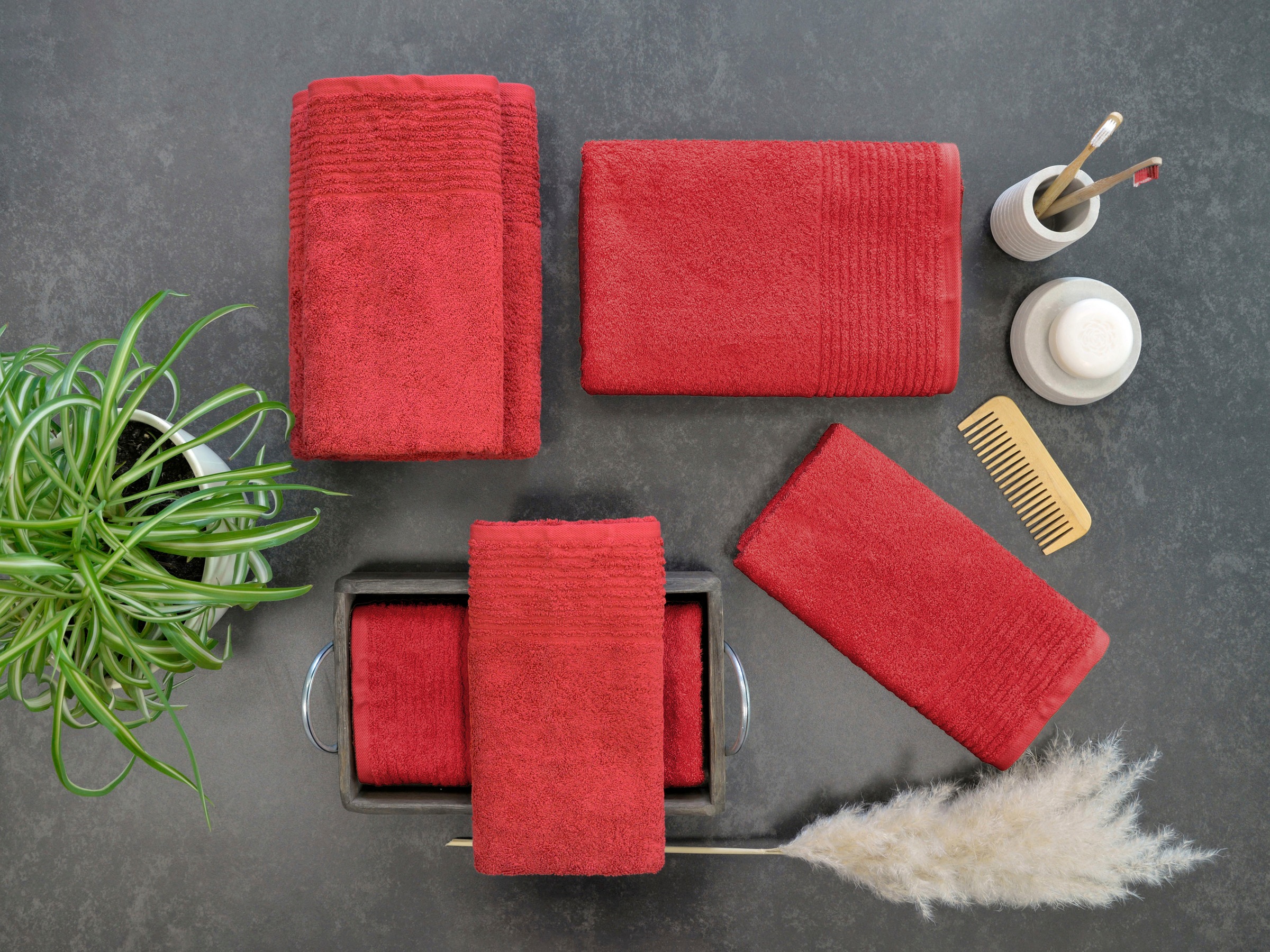 Dyckhoff Handtuch Set »Brillant«, Set, 6 tlg., Walkfrottee, mit Streifenbordüre;4 Handtücher (50x100cm), 2 Duschtücher (70x140cm)