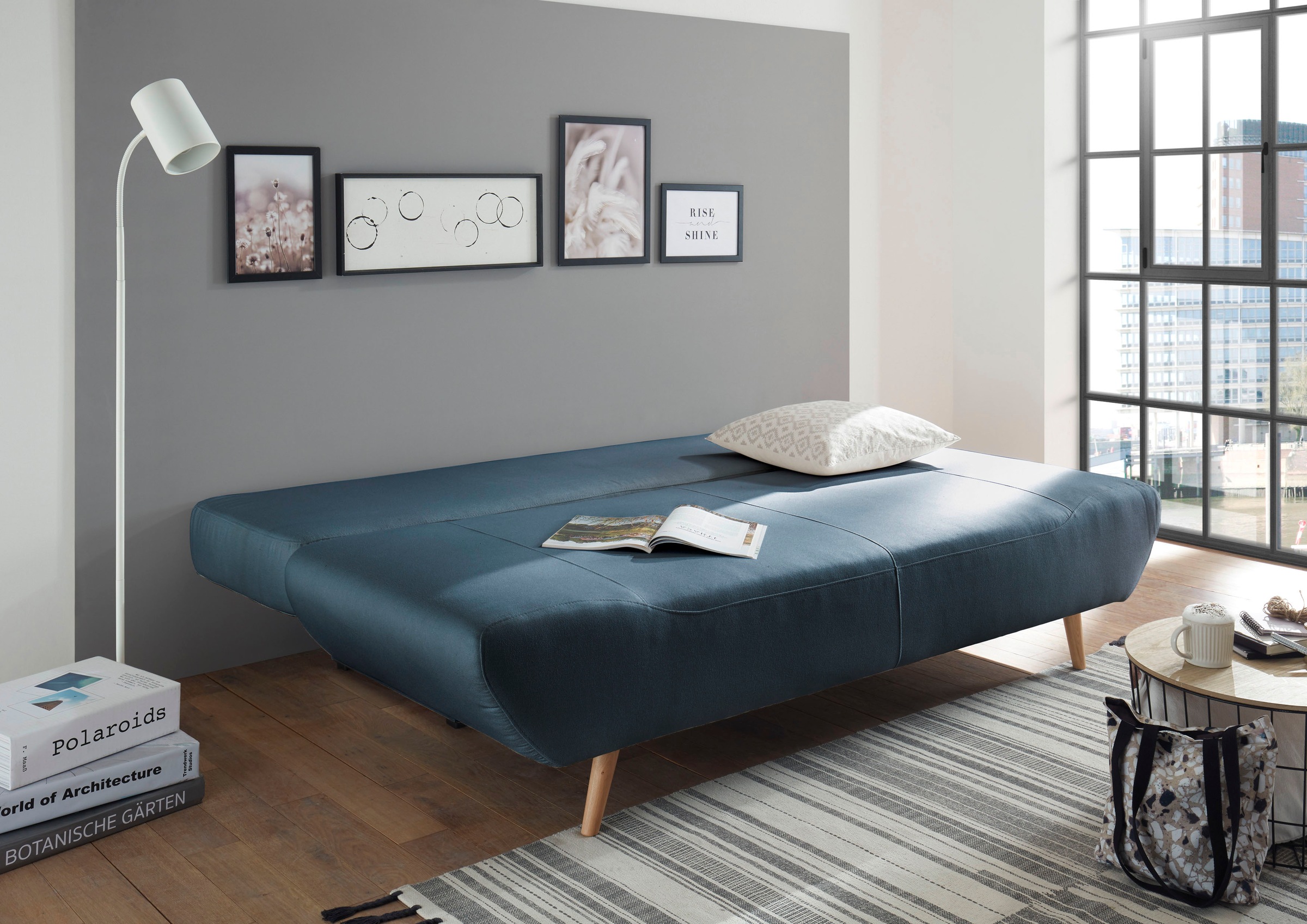 Thumbnail - Home affaire Schlafsofa "Segmon" einfach in ein bequemes Bett umwandeln, inklusive Bettkasten