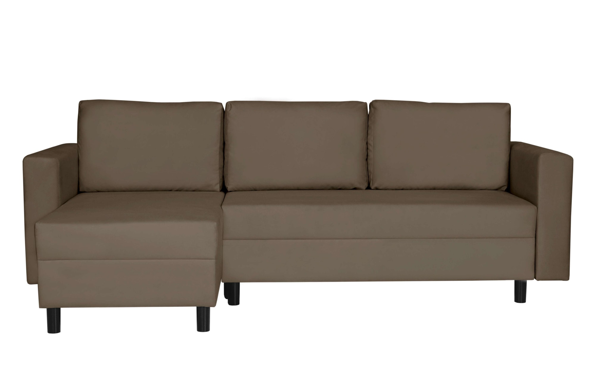 INOSIGN Ecksofa »GLENOE Schlafsofa mit Bettkasten, Recamiere beidseitig montierbar«, L-Form, Maße B/T/H: 230/135/84,5 cm, Velvet & Struktur weich