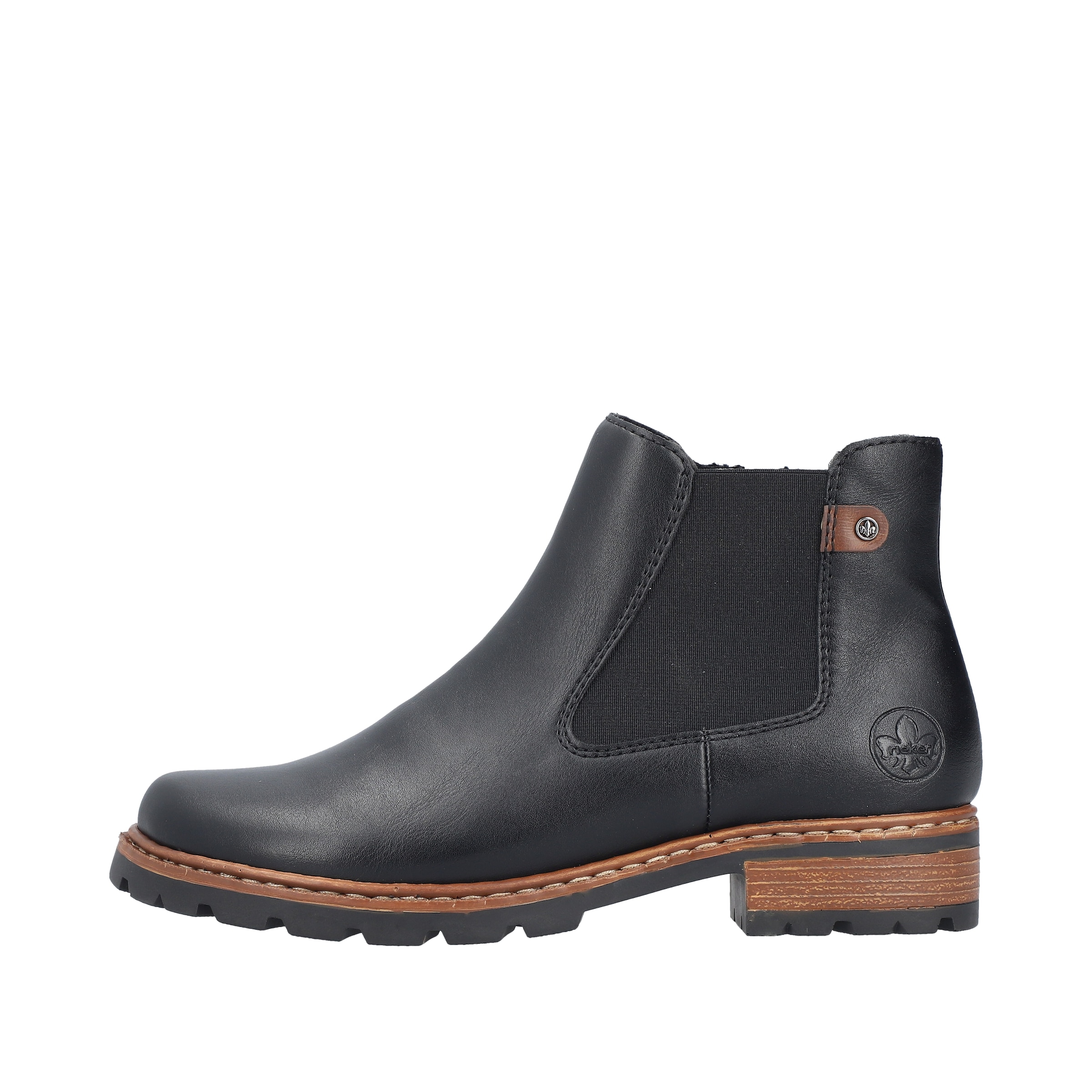 Rieker Chelseaboots  Stiefelette, Schlupfboots mit Stretch und Reißverschluss