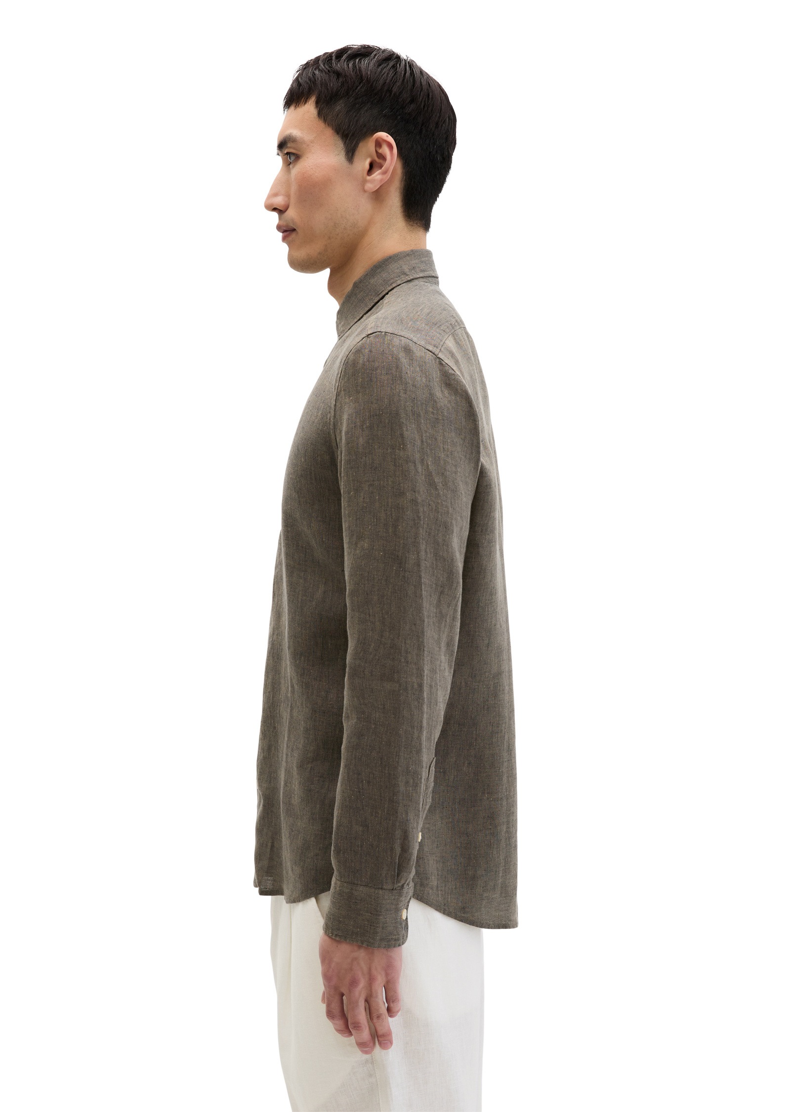 Marc OPolo Langarmhemd "aus feinem Leinen-Chambray" günstig online kaufen