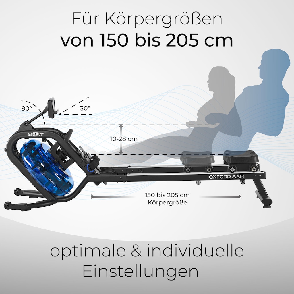 MAXXUS Rudergerät »OXFORD AXR«, (6 tlg.)