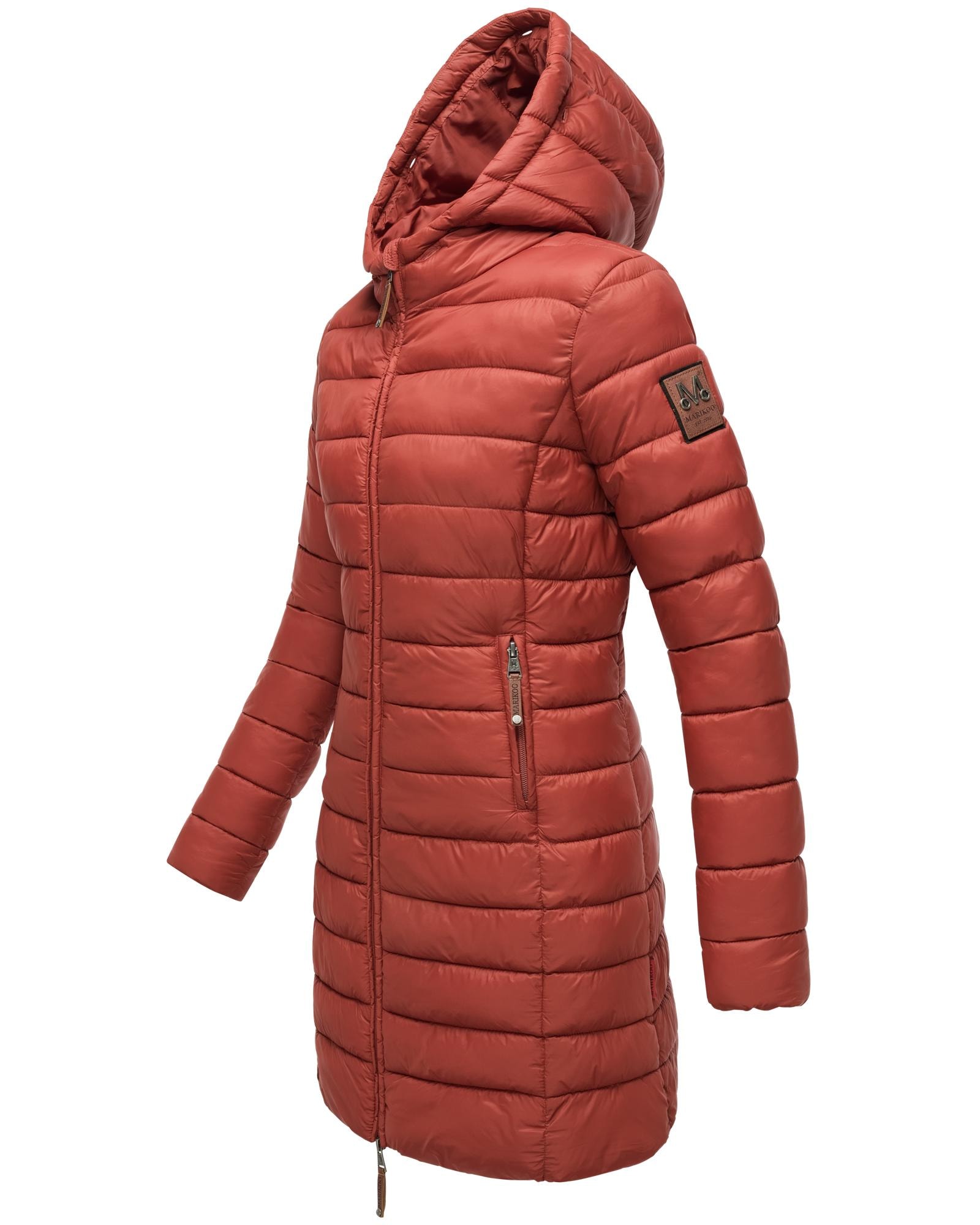Marikoo Steppmantel »Rose-Stepp«, zeitloser Winterparka mit großer Kunstfellkapuze
