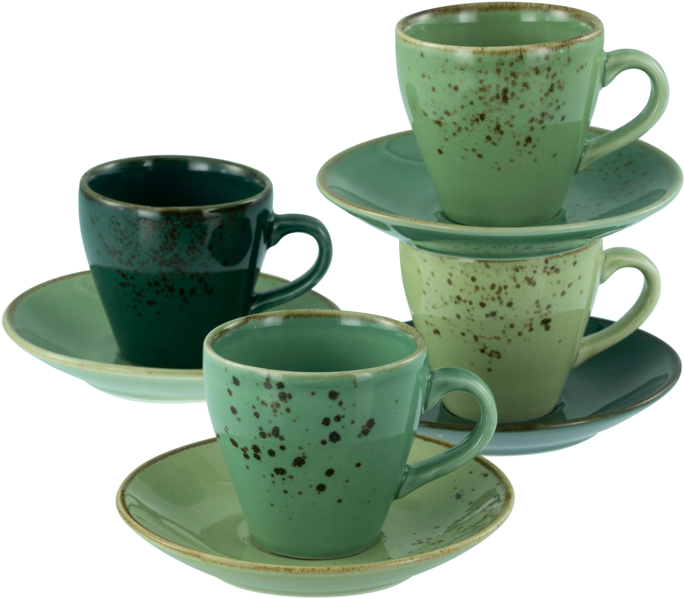 CreaTable Espressotasse "Nature Collection Green Life, Espresso-Set, 8-tlg. günstig online kaufen