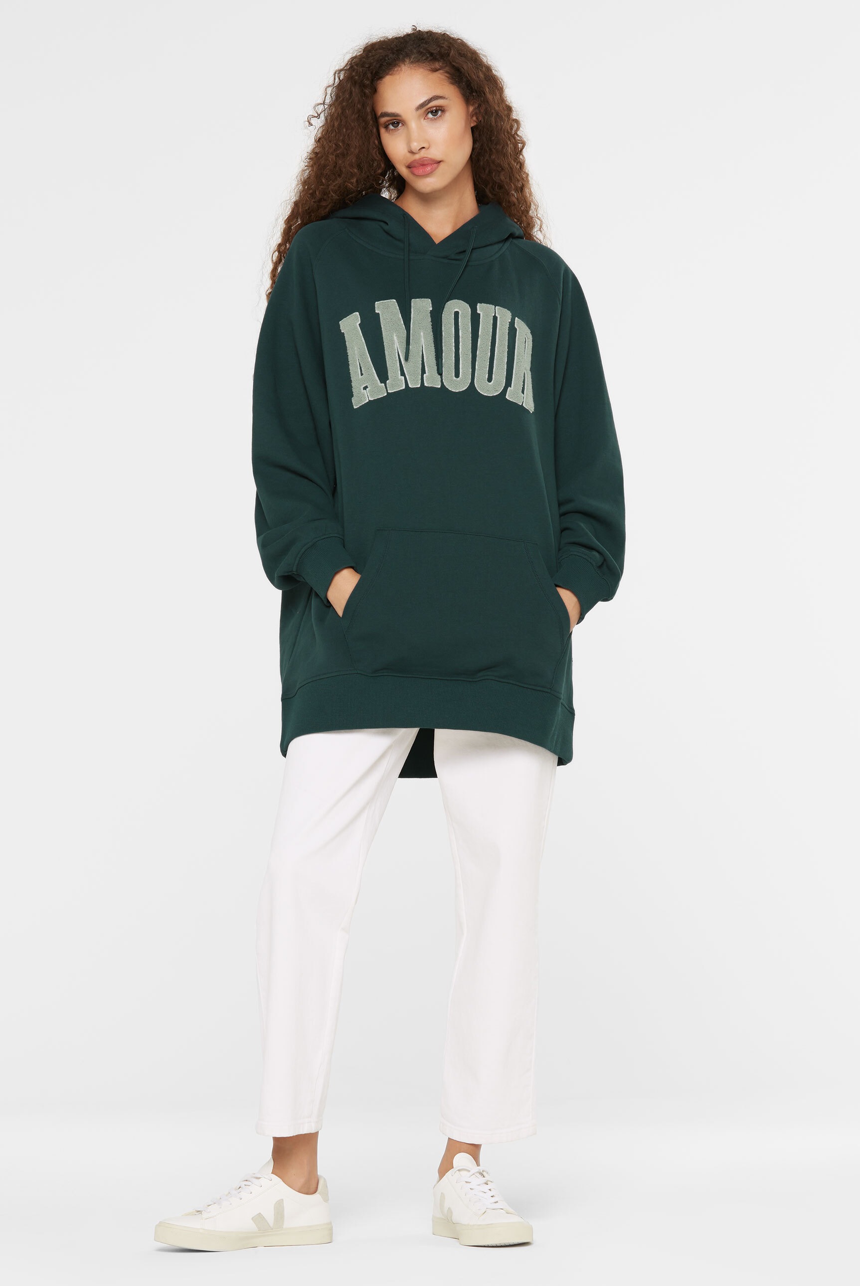 SENSES.THE LABEL Kapuzensweatshirt , mit Frottee Lettern
