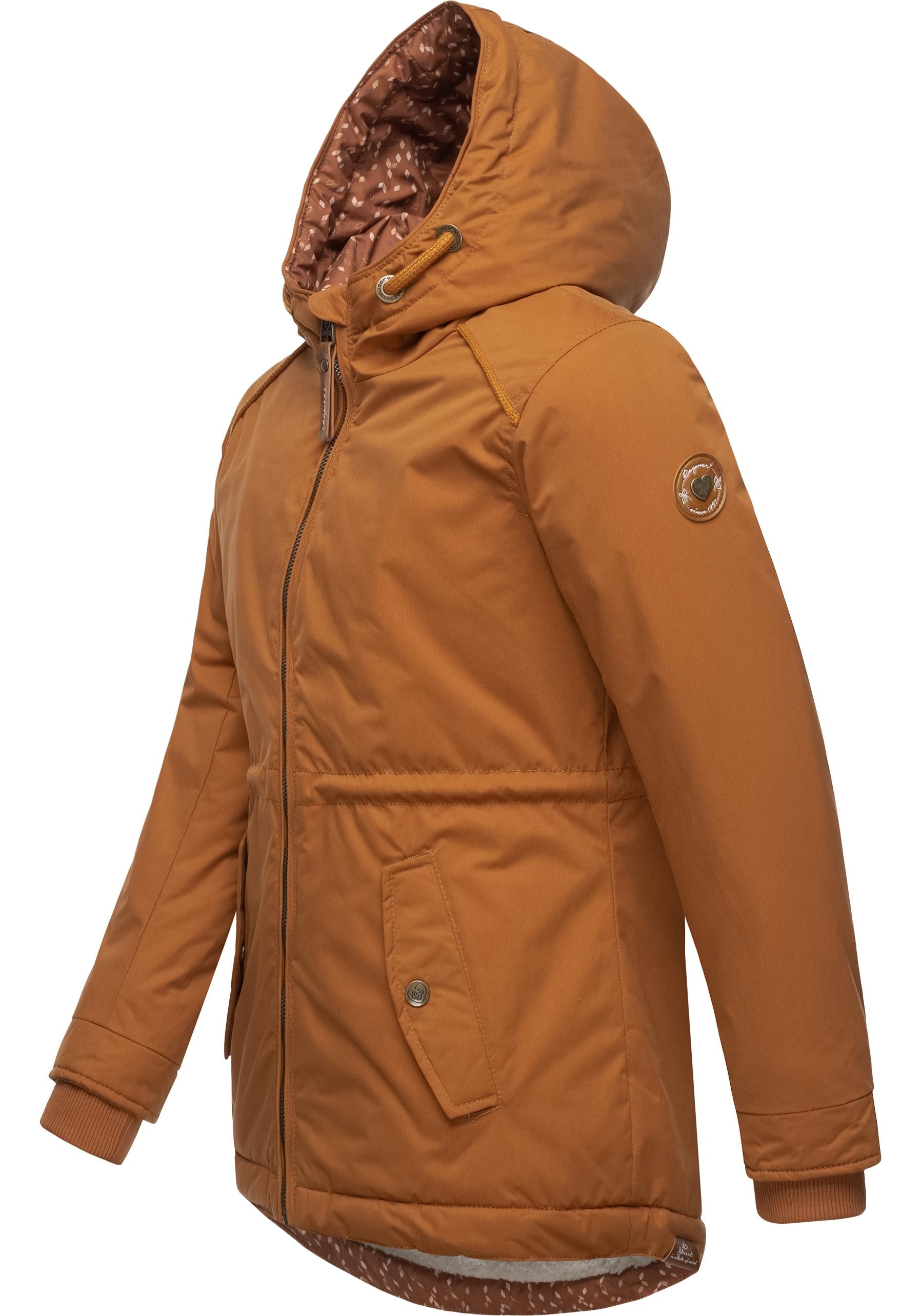 Ragwear Winterjacke »Layra«, mit Kapuze, Jacke mit flauschig warmem Teddyfell-Innenfutter