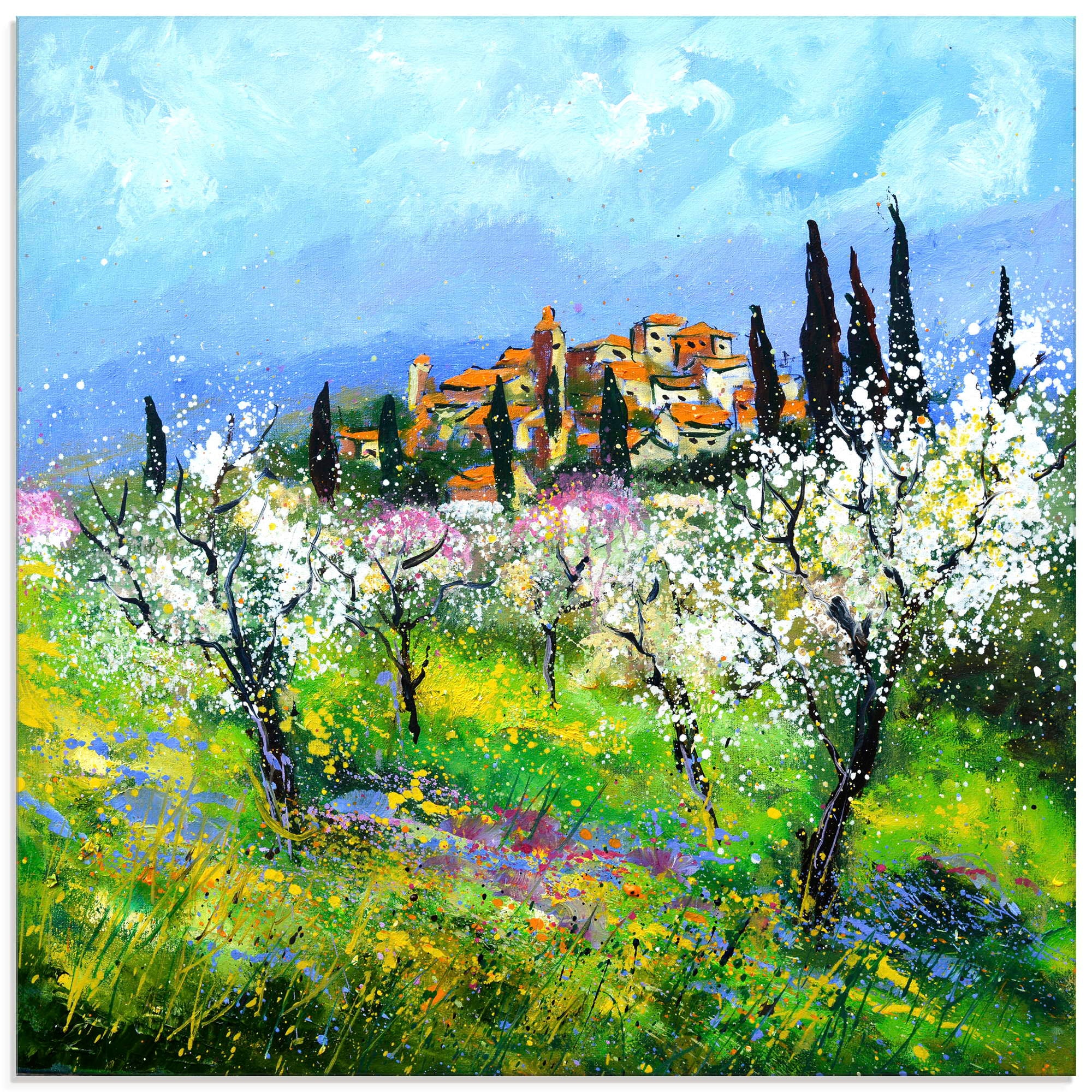 Artland Wandbild "Spring in Provence" Wiesen & Baumbilder 1 Stk. tlg. als Alubild, Leinwandbild, Poster, Wandaufkleber in verschied. Größen