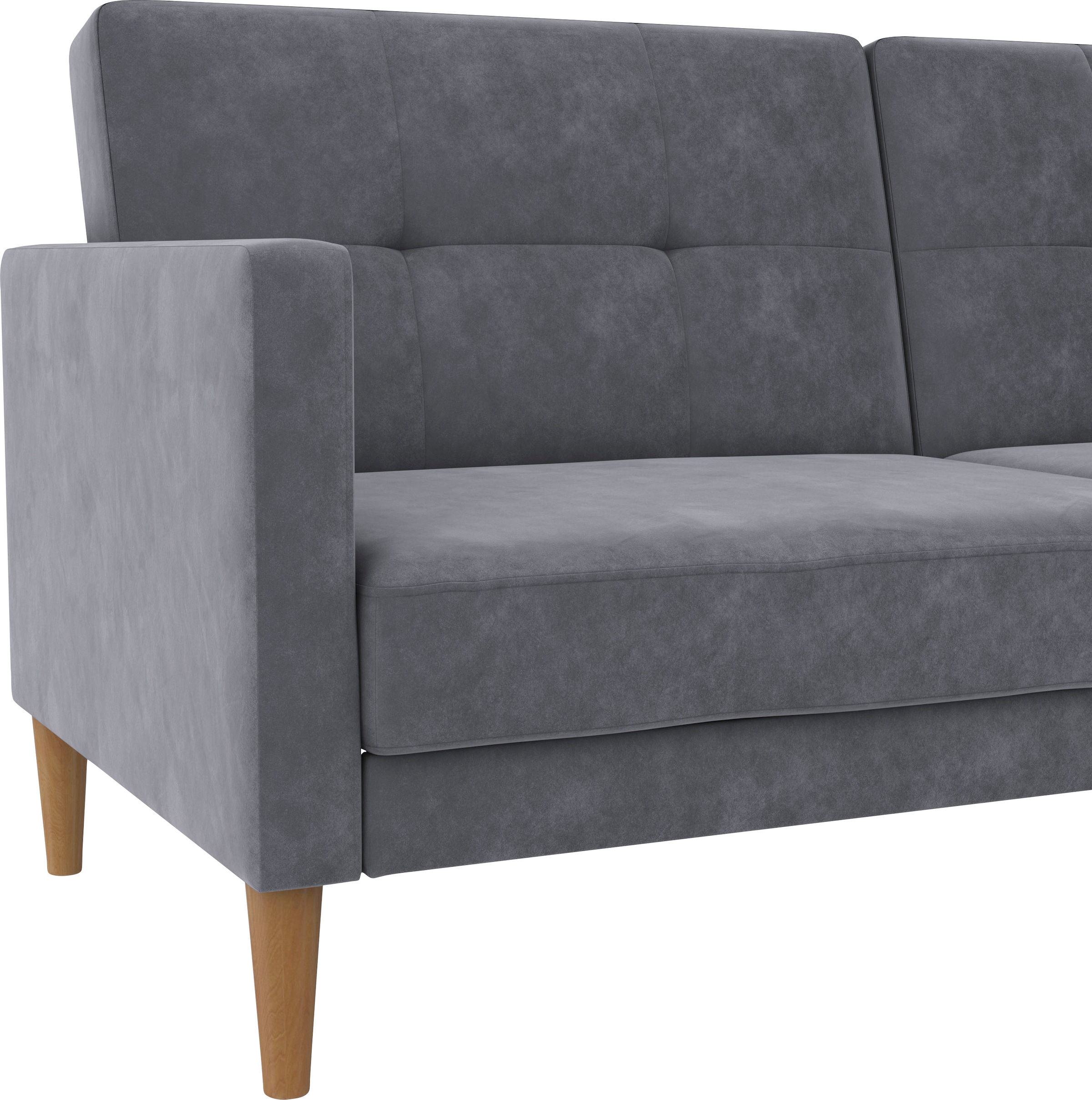 Dorel Home 3-Sitzer »Lilly«, Bett-Funktion, Rückenlehne 3-fach verstellbar, Sitzhöhe 43 cm
