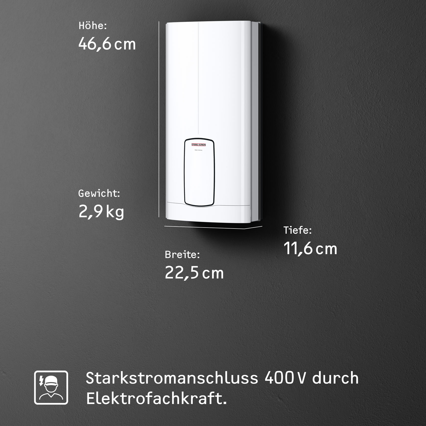 Stiebel Eltron Komfort-Durchlauferhitzer HDB-E 18 Trend 25A, 18 kW, 400 V, druckfest
