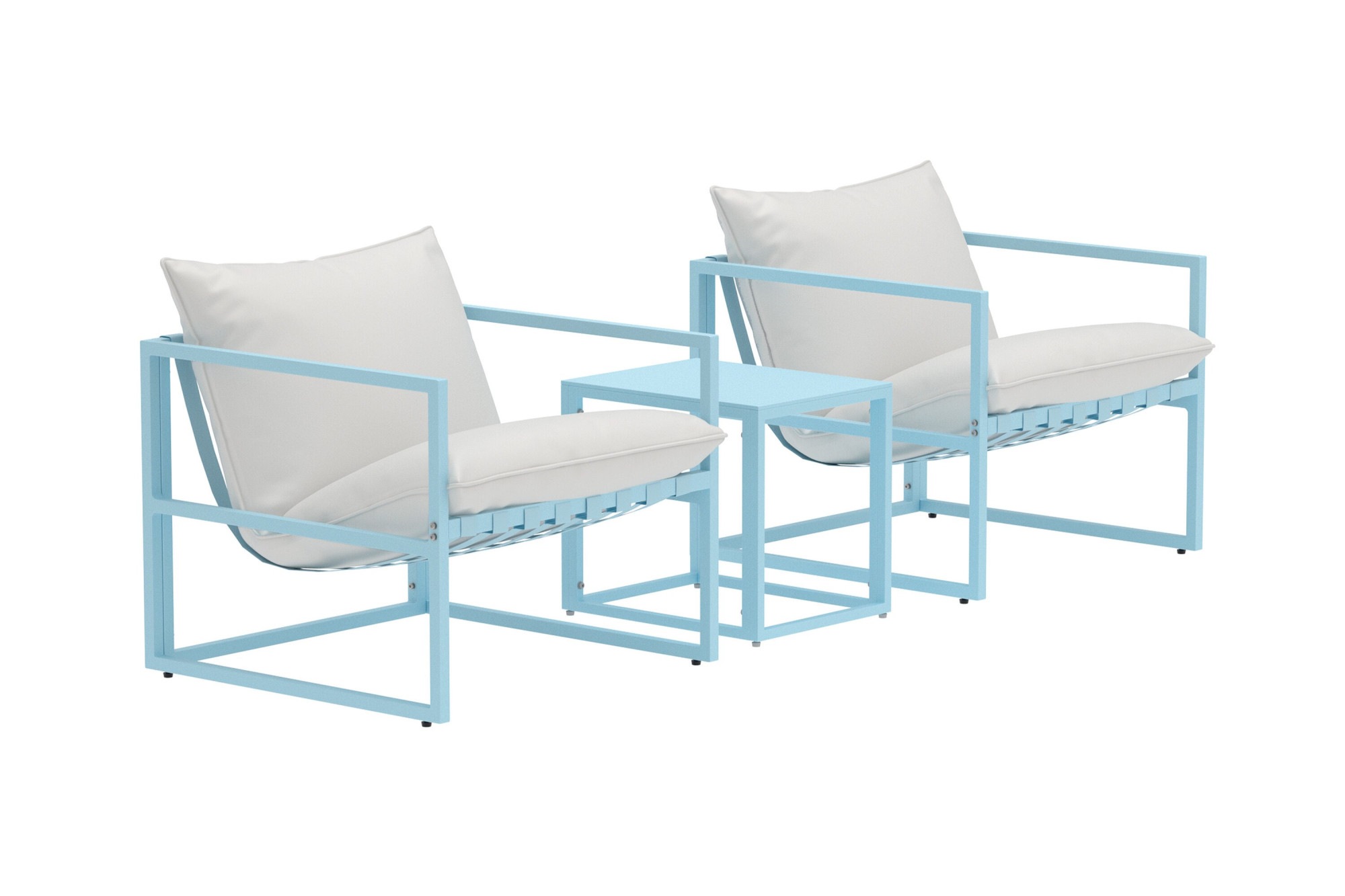 Venture Home Gartenlounge-Set "Messina, großzügiges Outdoor-Set für hohen Sitzkomfort" 3 tlg. Loungemöbel mit Stoffbezug, angenehm, weich