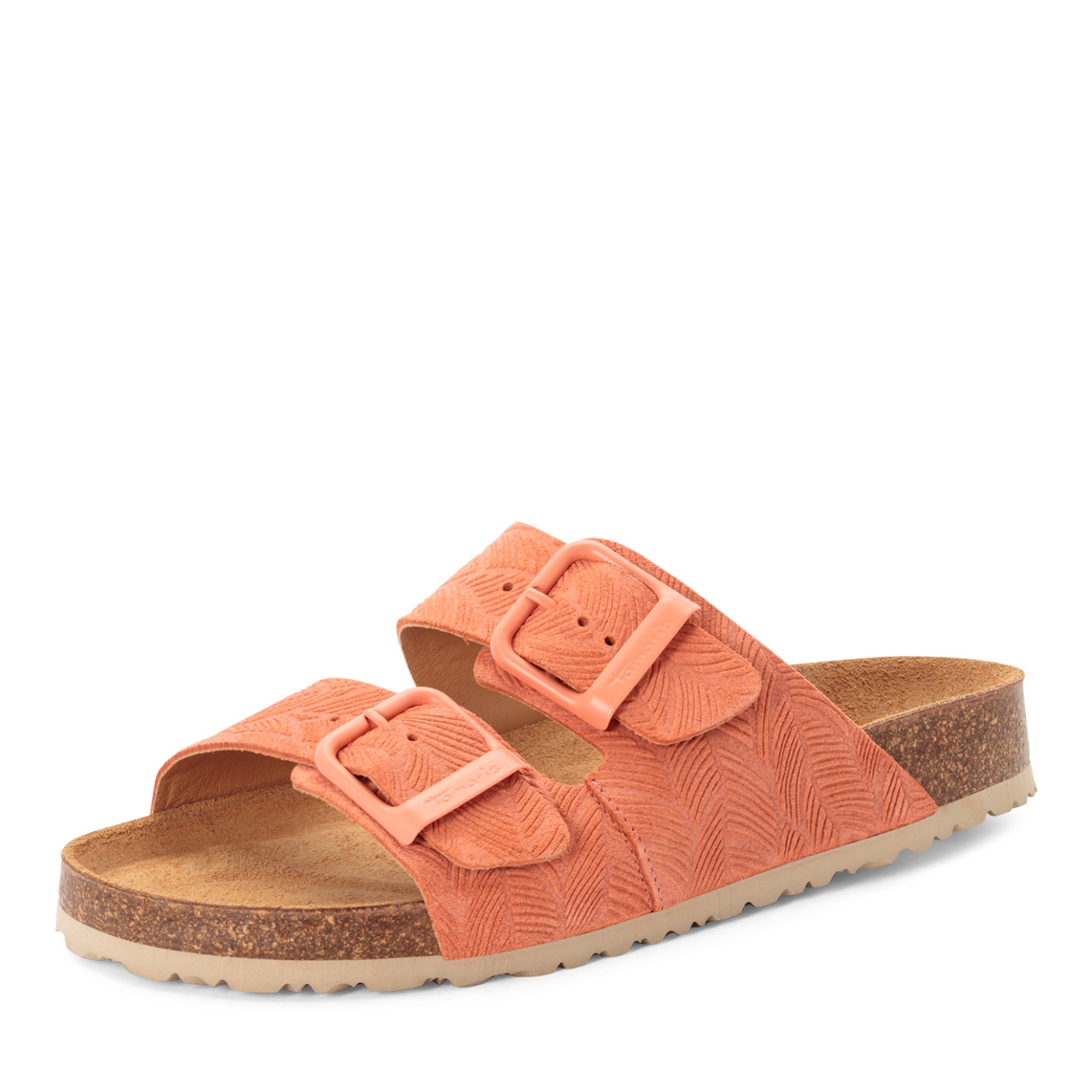 Tamaris Pantolette Sommerschuh, Hausschuh, Schlupfschuh mit floraler Prägung