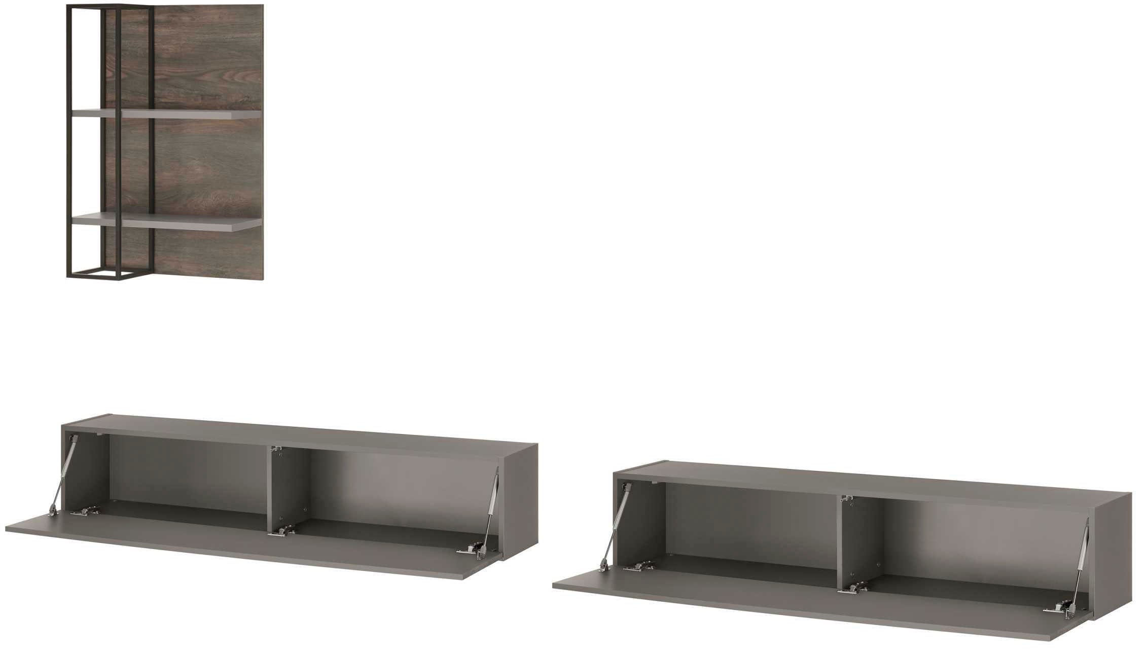 INOSIGN Wohnwand »LARGO«, (Set, 3 St.), Klappen mit Push to open-Funktion