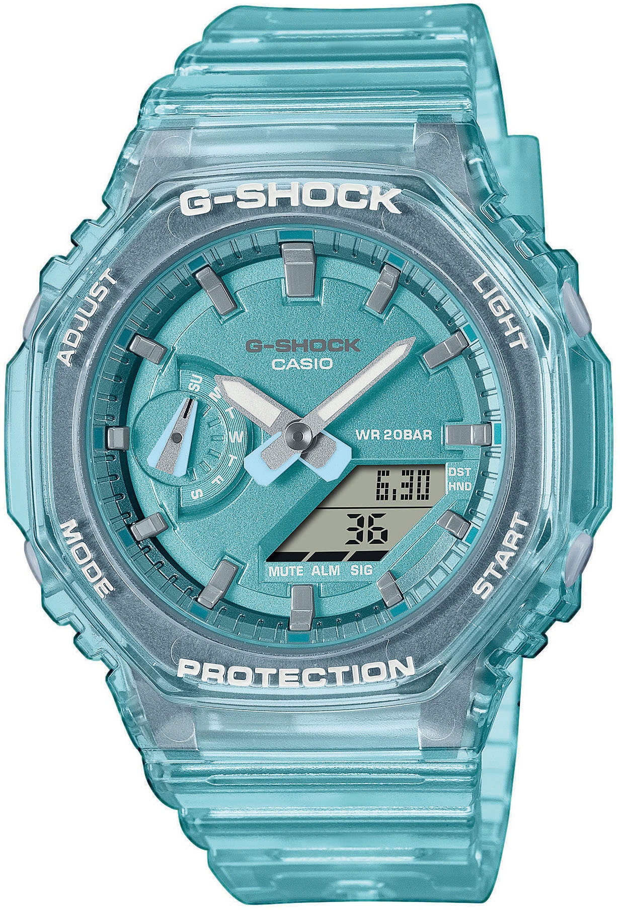 CASIO G-SHOCK Chronograph »GMA-S2100SK-2AER«, Quarzuhr, Armbanduhr, Damen, Herren, digital, bis 20 bar wasserdicht