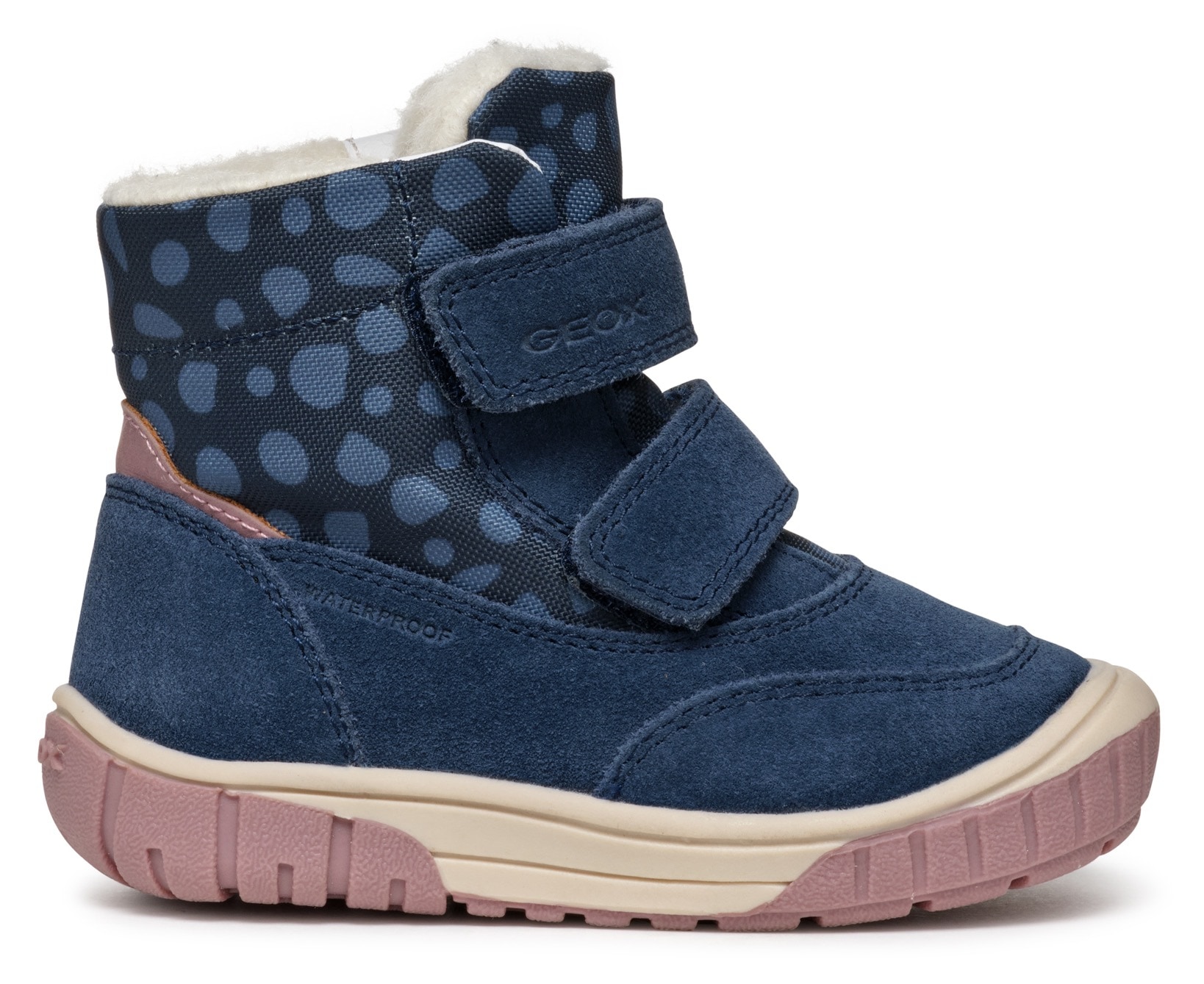 Geox Winterboots »B OMAR GIRL WPF«, Klettstiefel, Babystiefel Winterstiefel mit schönem Muster