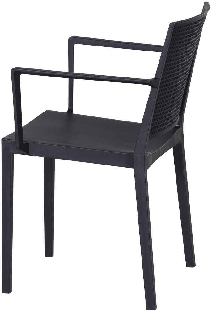 Siena Garden Gartensessel »Square 2er Set Stapelsessel anthrazit« Set, 2 Stk. tlg. Gestell, Polypropylen/Glasfaser