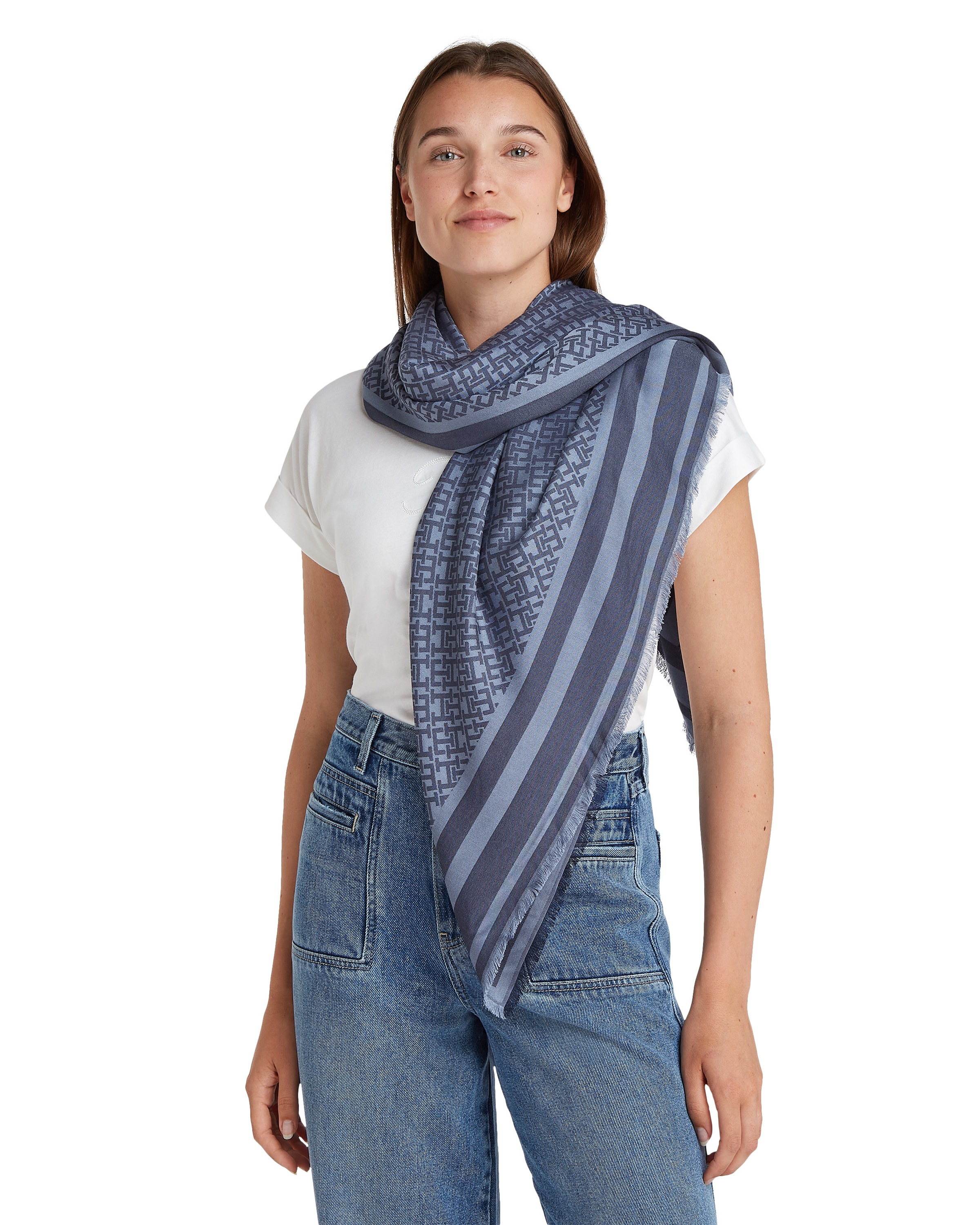 Tommy Hilfiger Modetuch "TH MONOGRAM SQUARE" günstig online kaufen