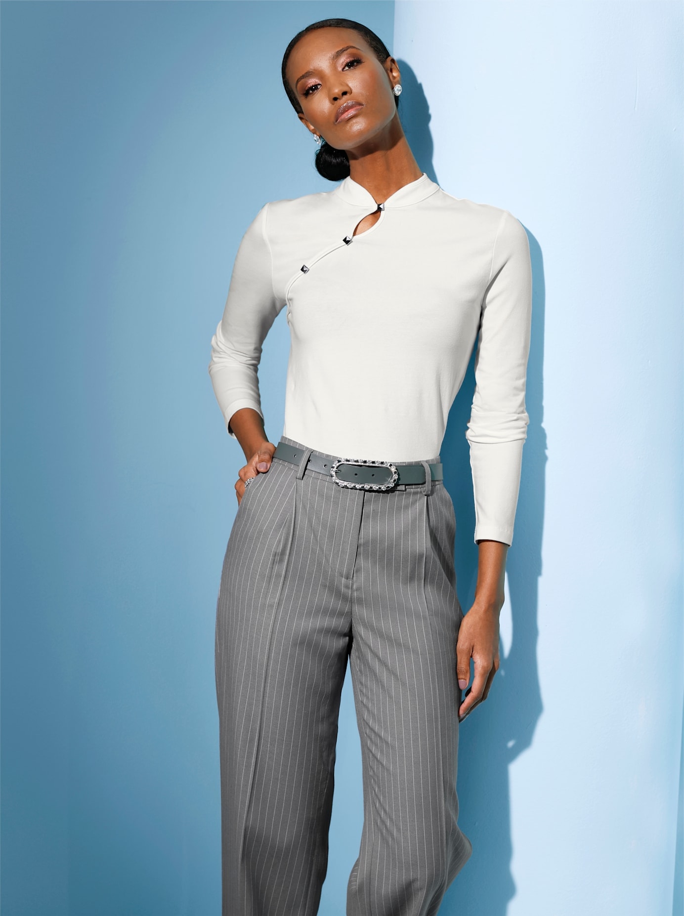 creation L Langarmshirt "Baumwoll-Shirt", 1 Stk. günstig online kaufen