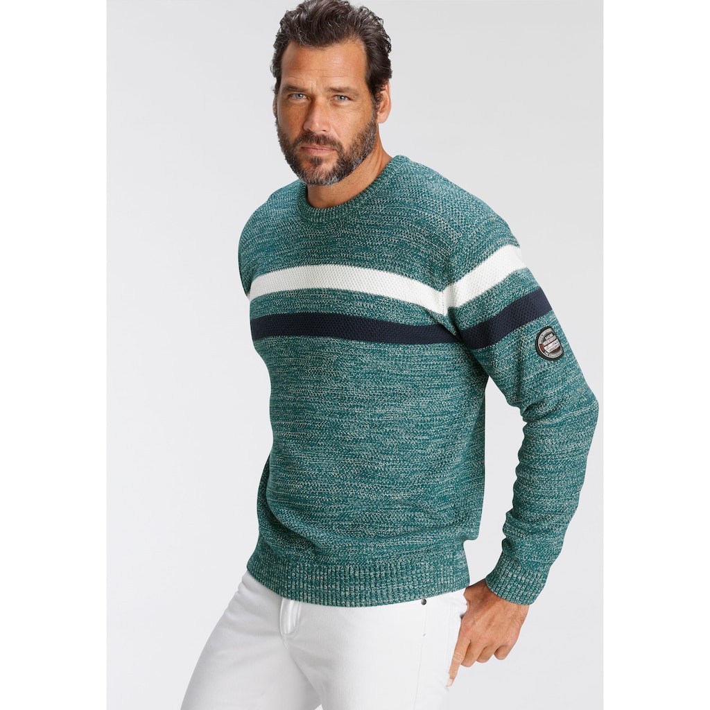 Man's World Strickpullover, in melierte Optik