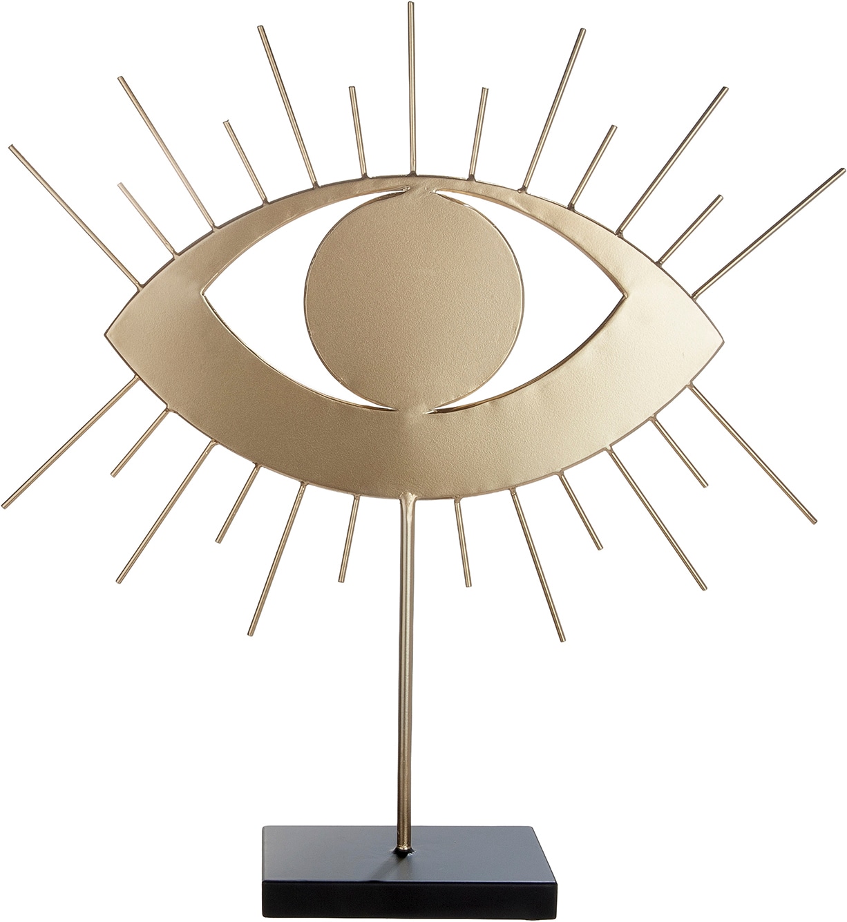 GILDE Skulptur »Dekoobjekt Auge Ocula goldfarben« Wanddekoration Spirituelles Symbol Boho-Style Trenddeko
