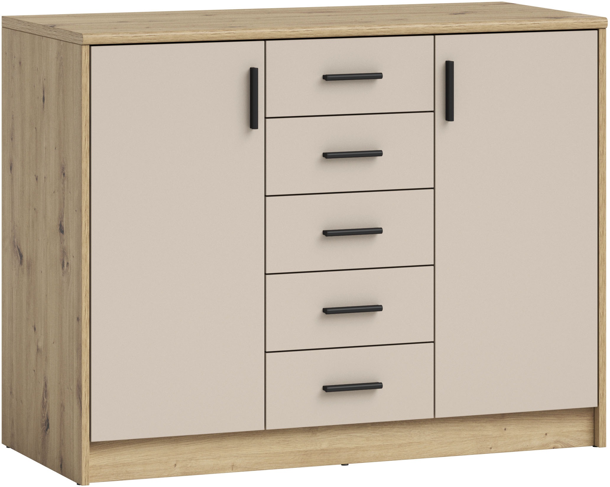 HBZ Sideboard »Nelly Kommode, BxHxT 109x86x50cm«, (1 St.), Breite 109cm, Einlegeböden verstellbar, foliert