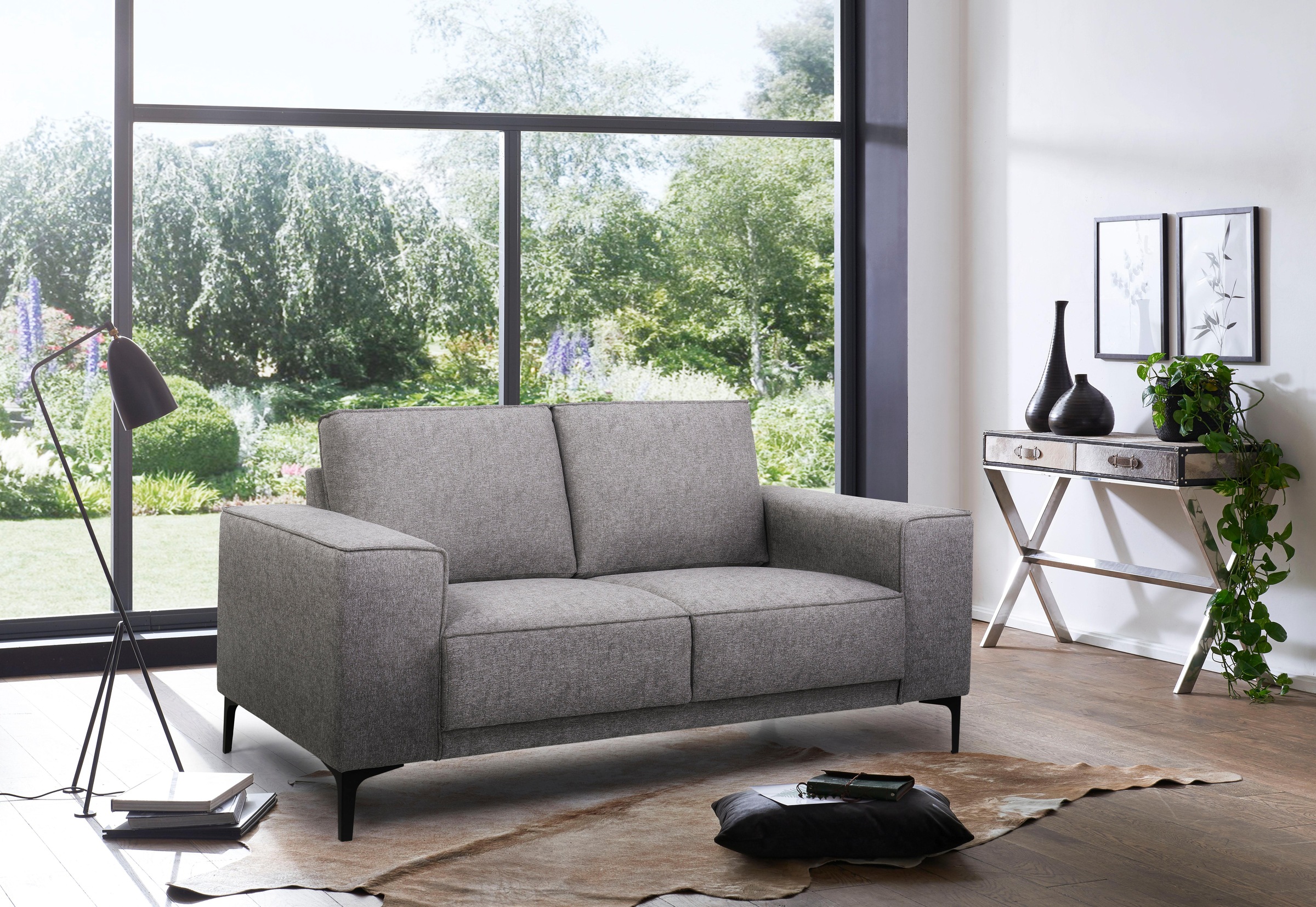 Places of Style 2-Sitzer "Kompaktsofa Oland, Struktur, Flachgewebe, Luxus-M günstig online kaufen