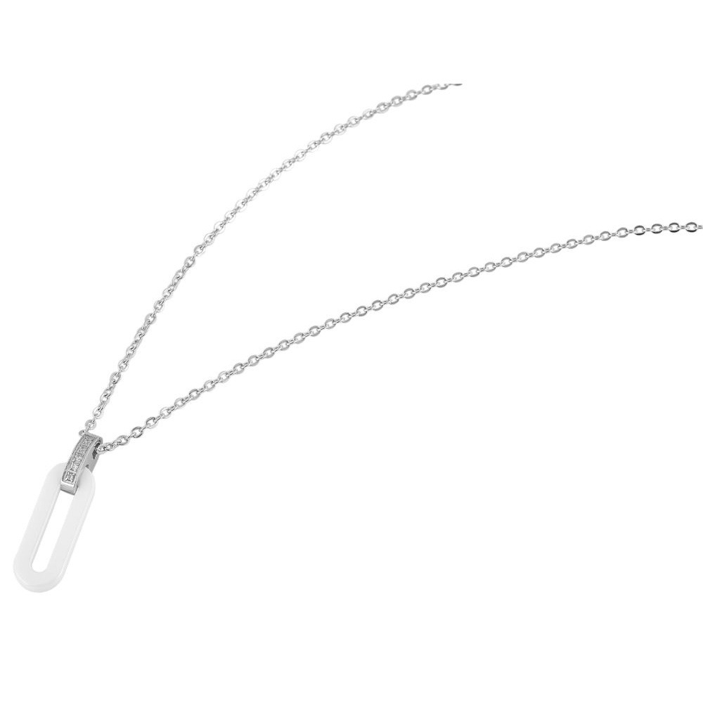 Adelia´s Kette ohne Anhänger »Damen Halskette – Ankerkette aus Edelstahl mit Zirkonia 45 cm« Schöne Geschenkidee zum Weihnachten