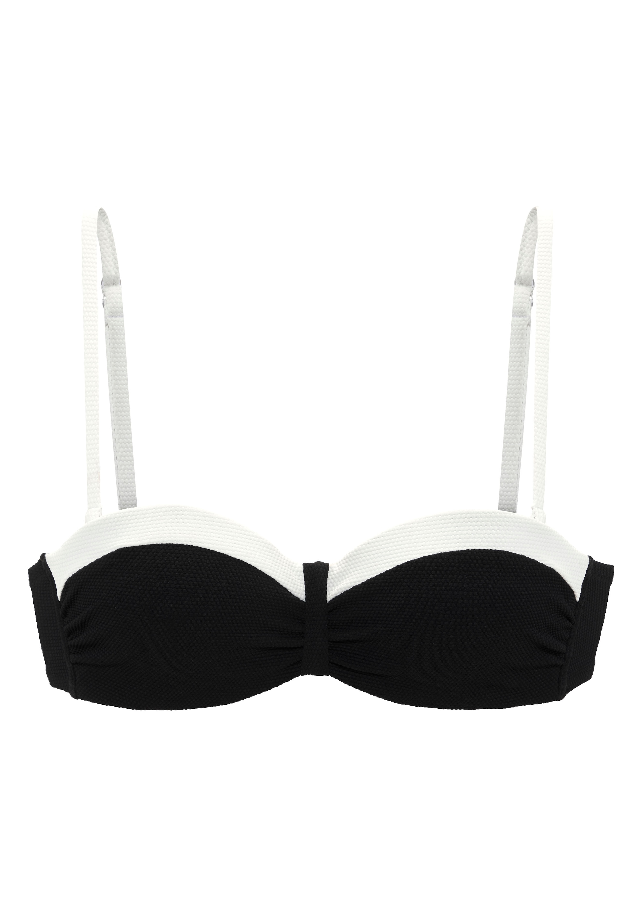 LASCANA Bügel-Bandeau-Bikini-Top »Chic« aus eleganter Strukturware