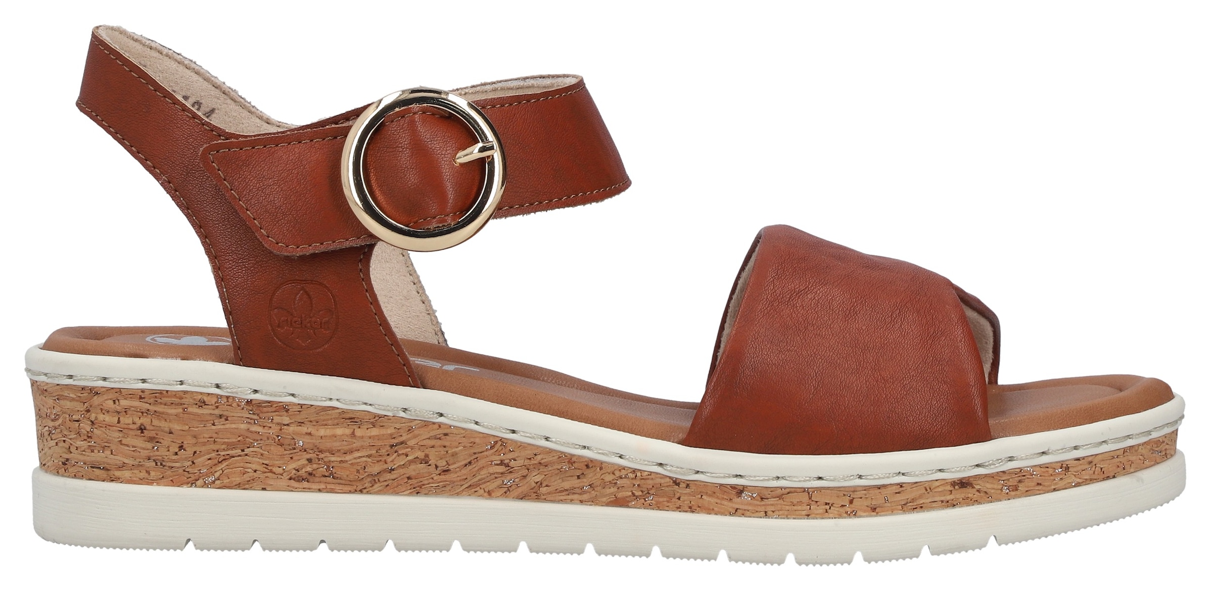 Rieker Keilsandalette  Sommerschuh, Keilsandalette mit Klett