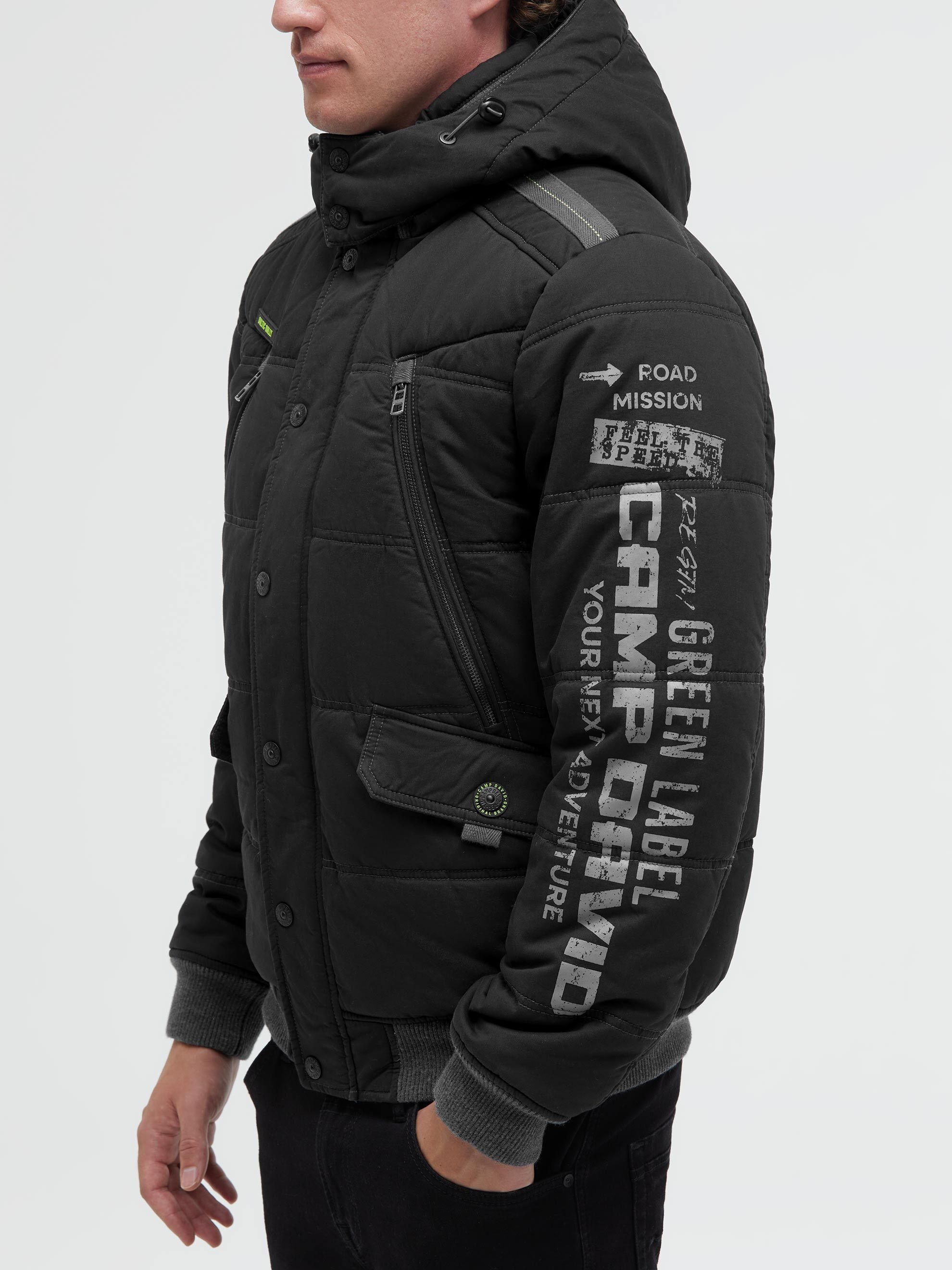 CAMP DAVID Winterjacke mit Kapuze mit Brusttaschen