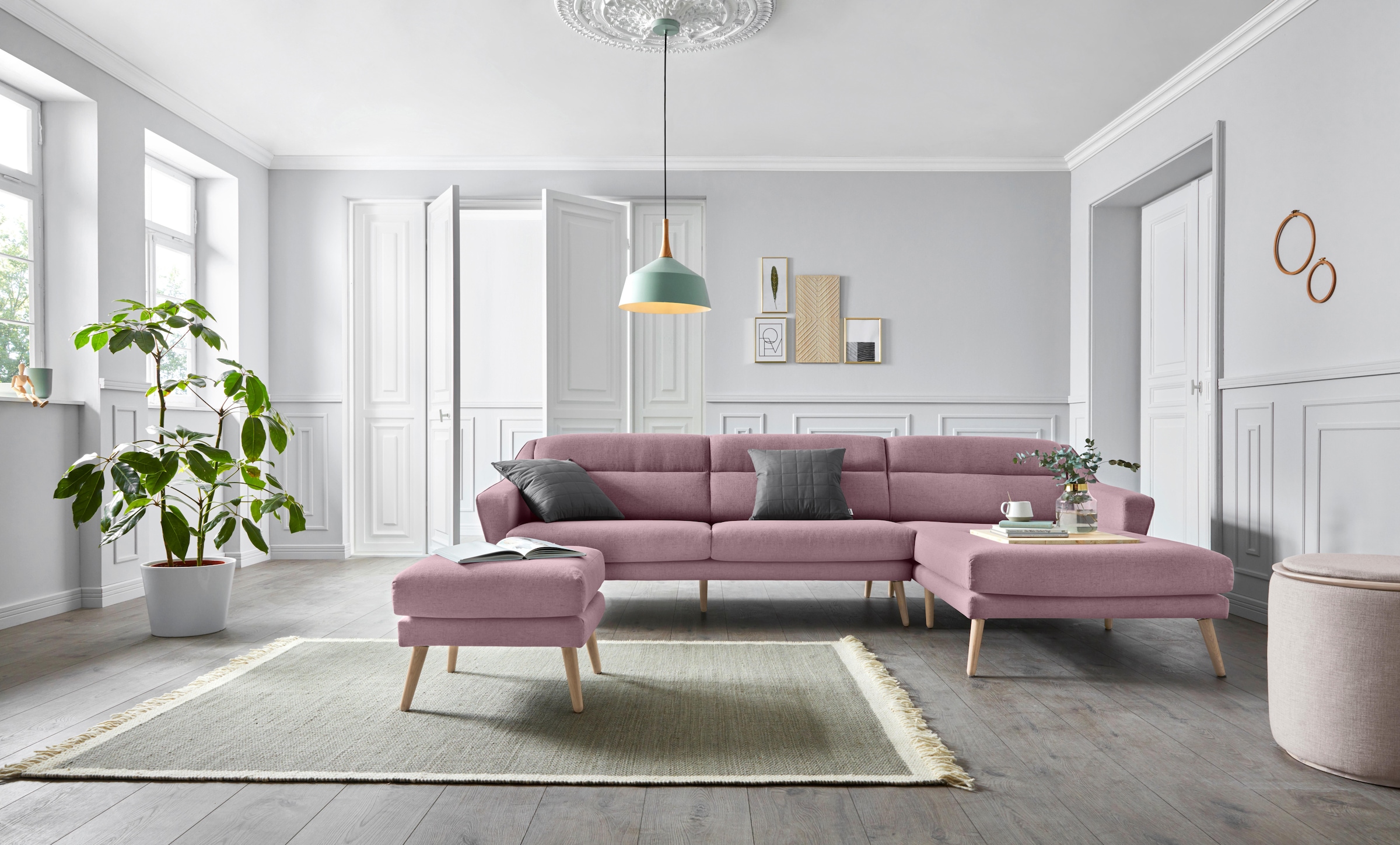 OTTO home Hocker »Bille« mit Eiche-Beinen, Design by Morten Georgsen