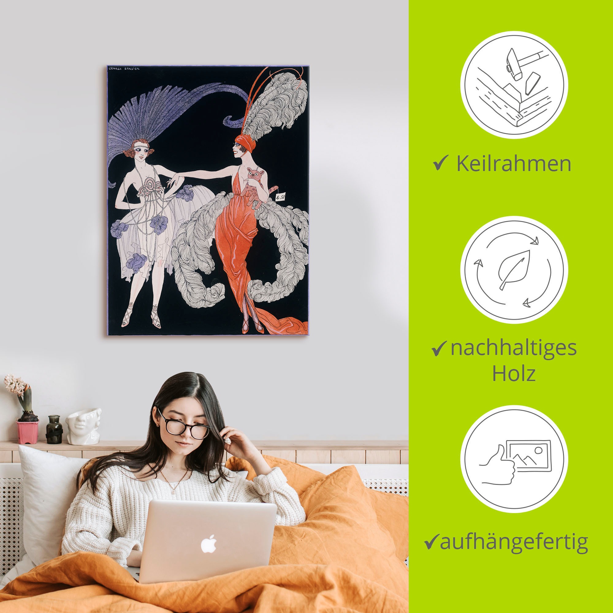 Artland Wandbild »Der Kauf.«, Frau, (1 St.), als Leinwandbild, Poster in verschied. Größen