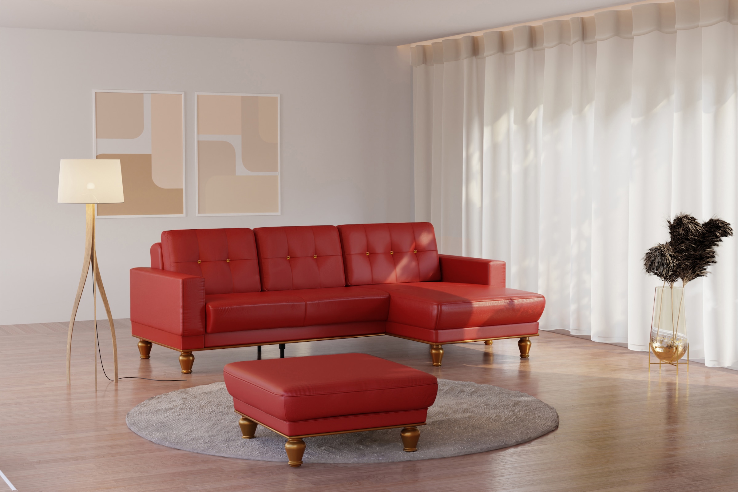 sit&more Ecksofa "Orient 5 L-Form", mit Strass-Stein, wahlweise mit Bettfun günstig online kaufen