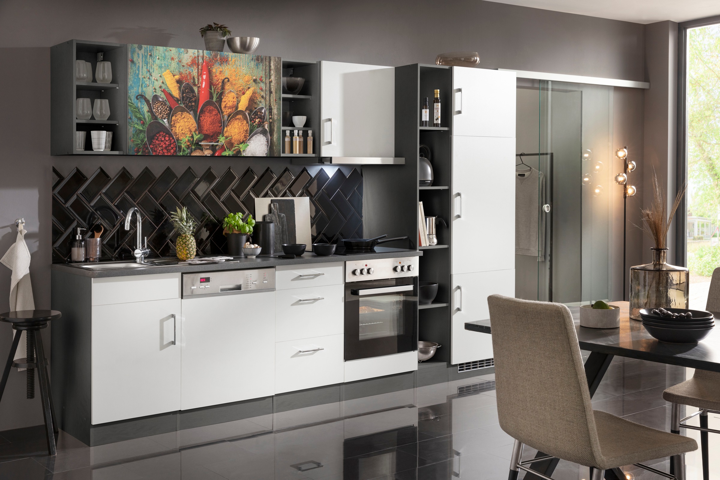 KOCHSTATION Küchenzeile "KS-Paris – Küchen mit einzigartigen Fotomotiven au günstig online kaufen