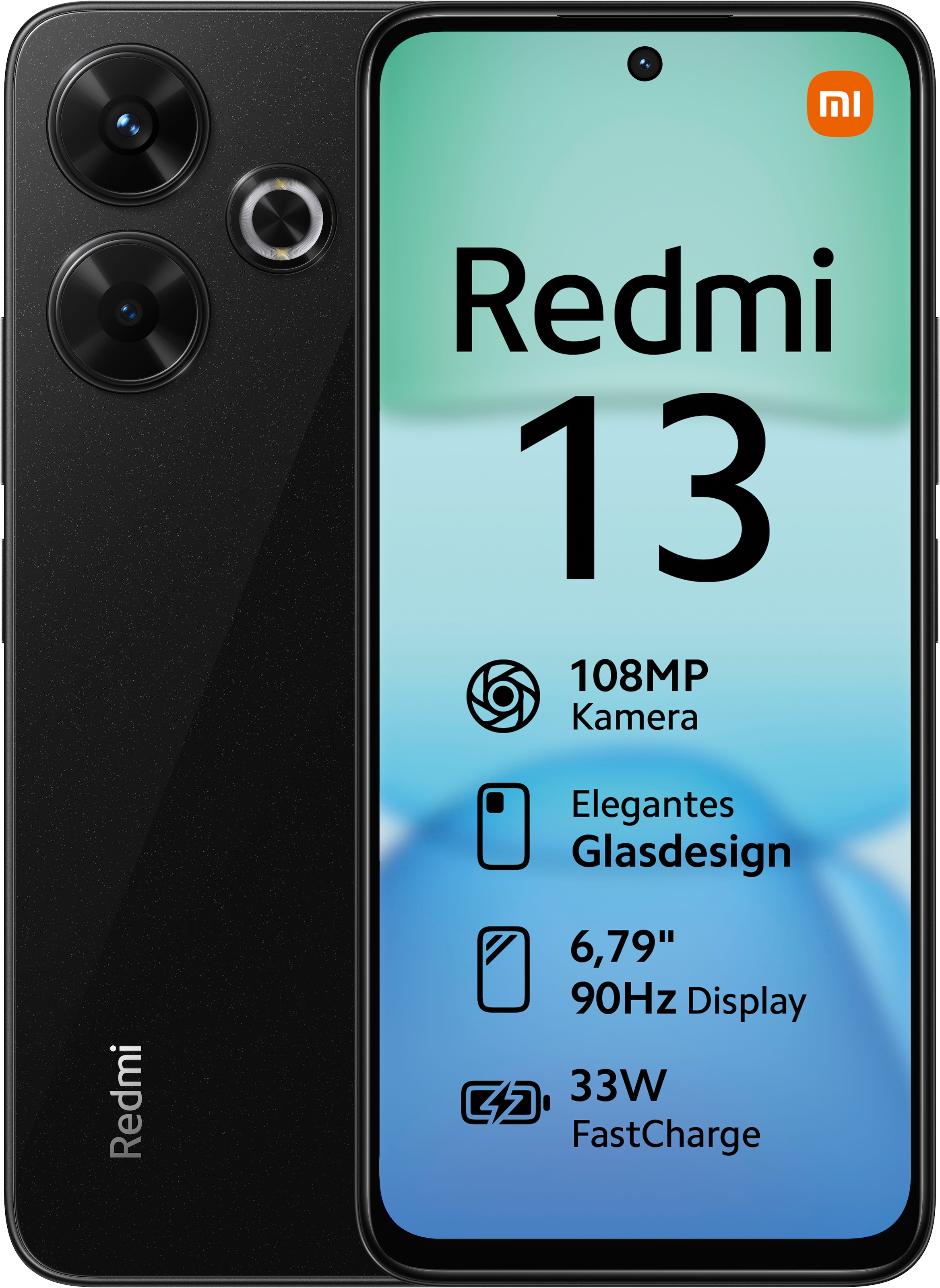 Xiaomi Smartphone »Redmi 13 6+128 GB«, midnight black, 17,24 cm/6,79 Zoll, 108 MP Kamera